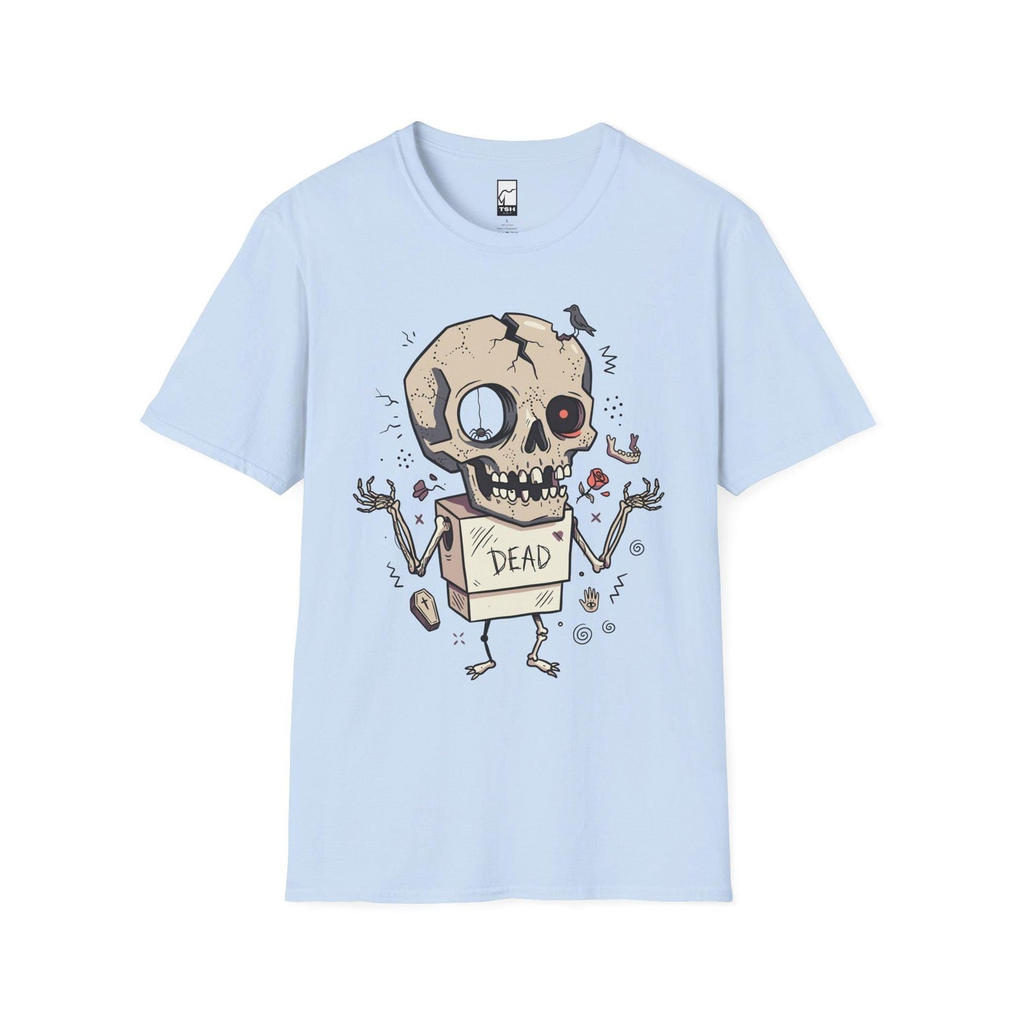 Dead Skull T-Shirt | Funny Halloween Shirt | Gothic Skull Graphic Tee | Spooky Cute Goth Shirt | Horror Lover Gift | Unisex Halloween Tee