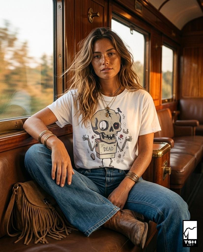 Dead Skull T-Shirt | Funny Halloween Shirt | Gothic Skull Graphic Tee | Spooky Cute Goth Shirt | Horror Lover Gift | Unisex Halloween Tee