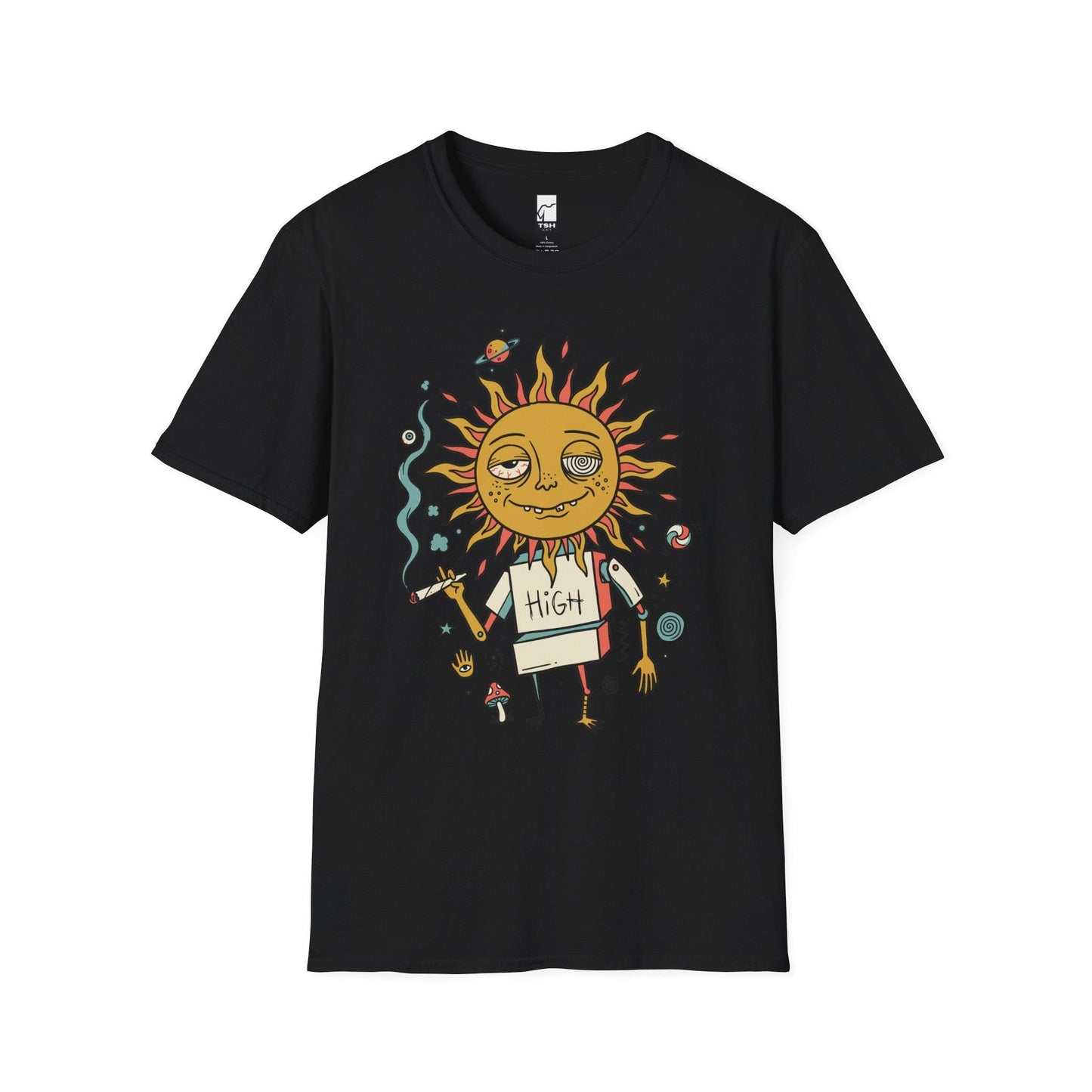 Trippy Sun T Shirt | Celestial Sun Graphic Tee | Retro 70s Shirt | Cosmic Boho Shirt | Psychedelic Festival Shirt | Hippie Sun Gift