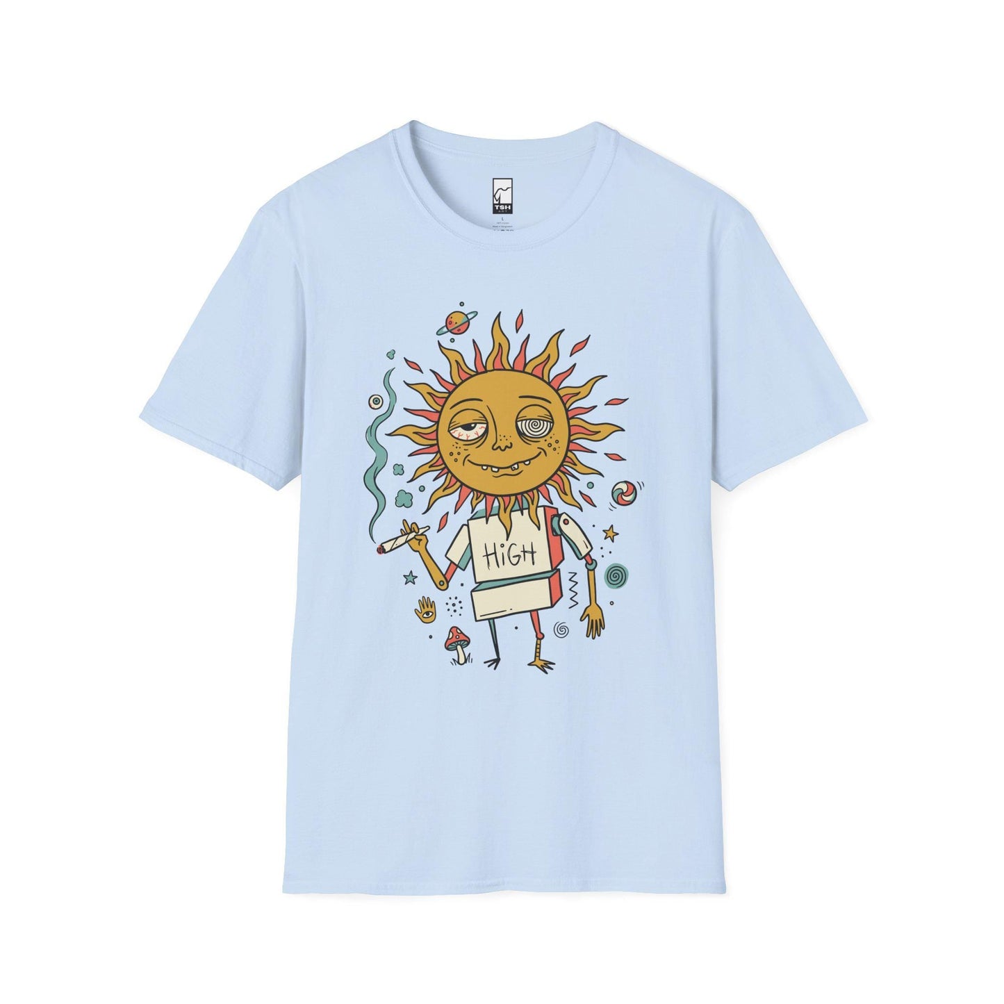 Trippy Sun T Shirt | Celestial Sun Graphic Tee | Retro 70s Shirt | Cosmic Boho Shirt | Psychedelic Festival Shirt | Hippie Sun Gift