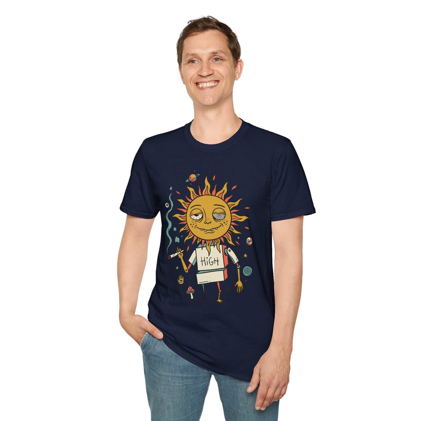 Trippy Sun T Shirt | Celestial Sun Graphic Tee | Retro 70s Shirt | Cosmic Boho Shirt | Psychedelic Festival Shirt | Hippie Sun Gift