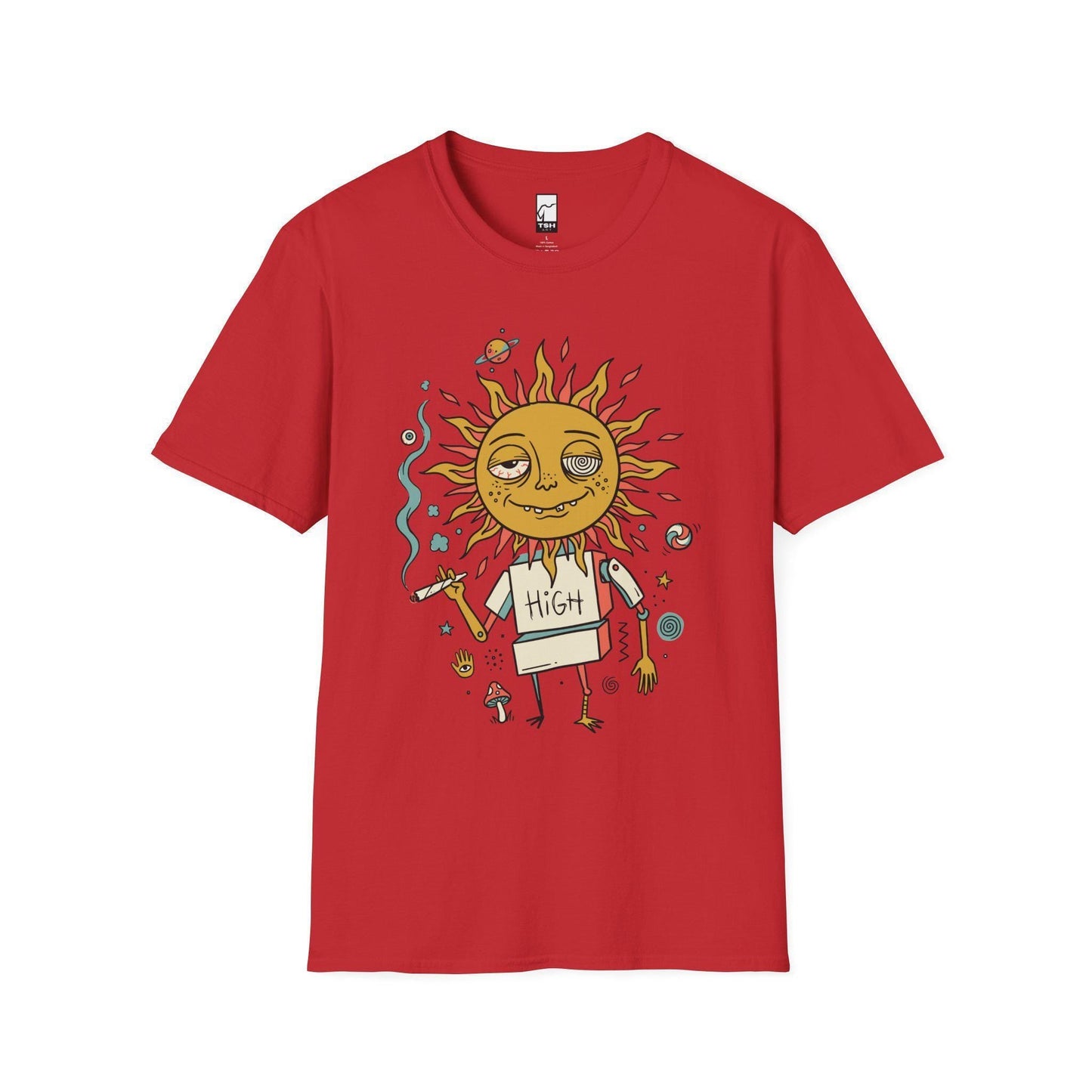 Trippy Sun T Shirt | Celestial Sun Graphic Tee | Retro 70s Shirt | Cosmic Boho Shirt | Psychedelic Festival Shirt | Hippie Sun Gift