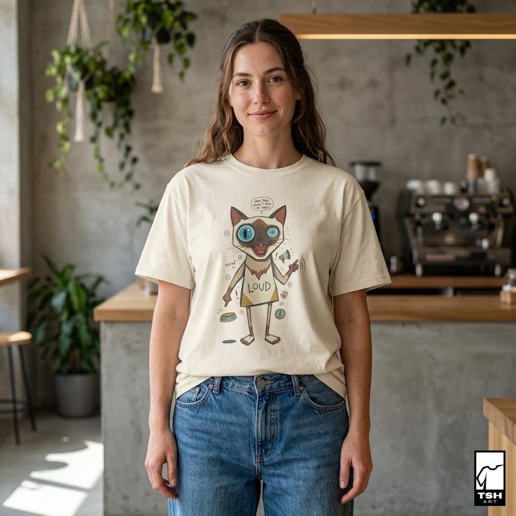 Loud Siamese Cat Shirt | Funny Talkative Cat Tee | Chatty Cat T Shirt | 3 AM Meow Graphic Tee | Vocal Kitty Shirt | Cat Lover Gift