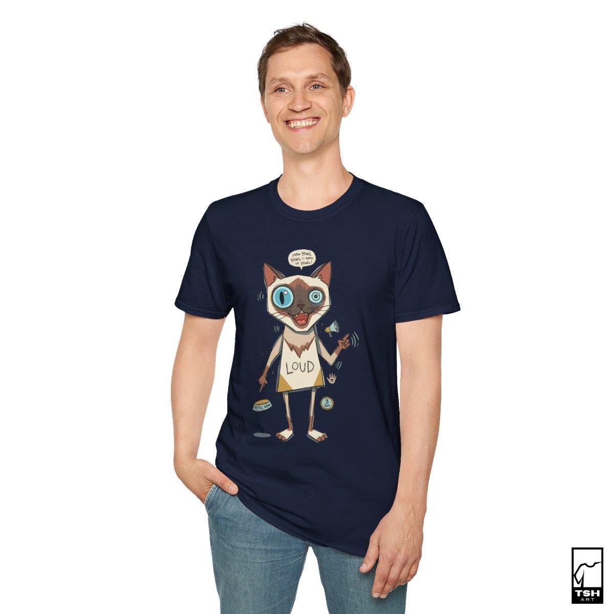 Loud Siamese Cat Shirt | Funny Talkative Cat Tee | Chatty Cat T Shirt | 3 AM Meow Graphic Tee | Vocal Kitty Shirt | Cat Lover Gift