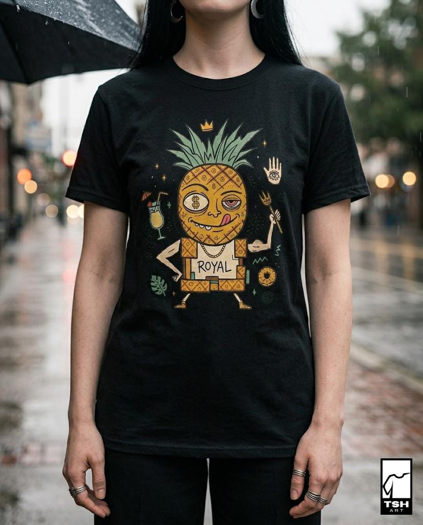Pineapple Shirt | Tropical King Tee | Funny Hawaiian T Shirt | Tiki Graphic Tee | Summer Vibes Shirt | Fruit Lover Gift