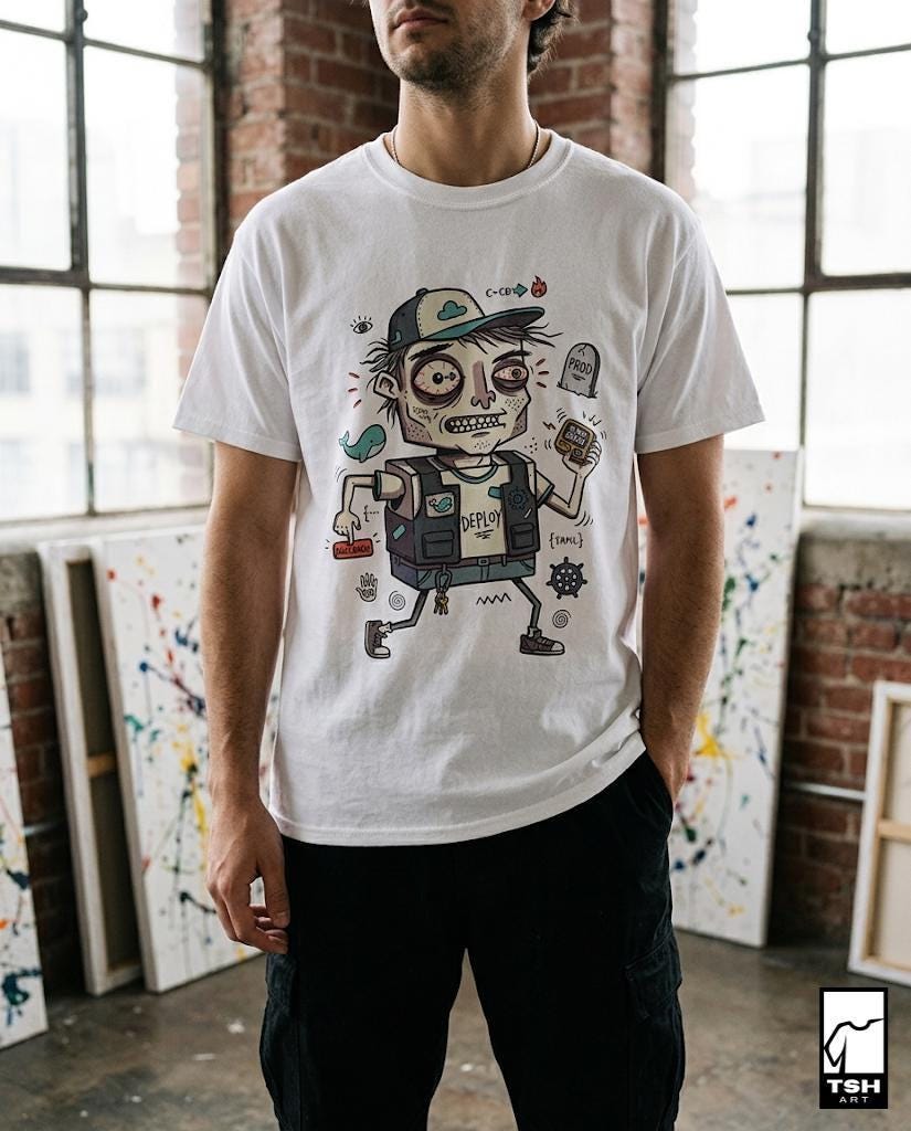 DevOps Shirt | Funny Sysadmin Tee | CI CD T Shirt | Kubernetes Graphic Tee | Software Engineer Shirt | Coder Gift