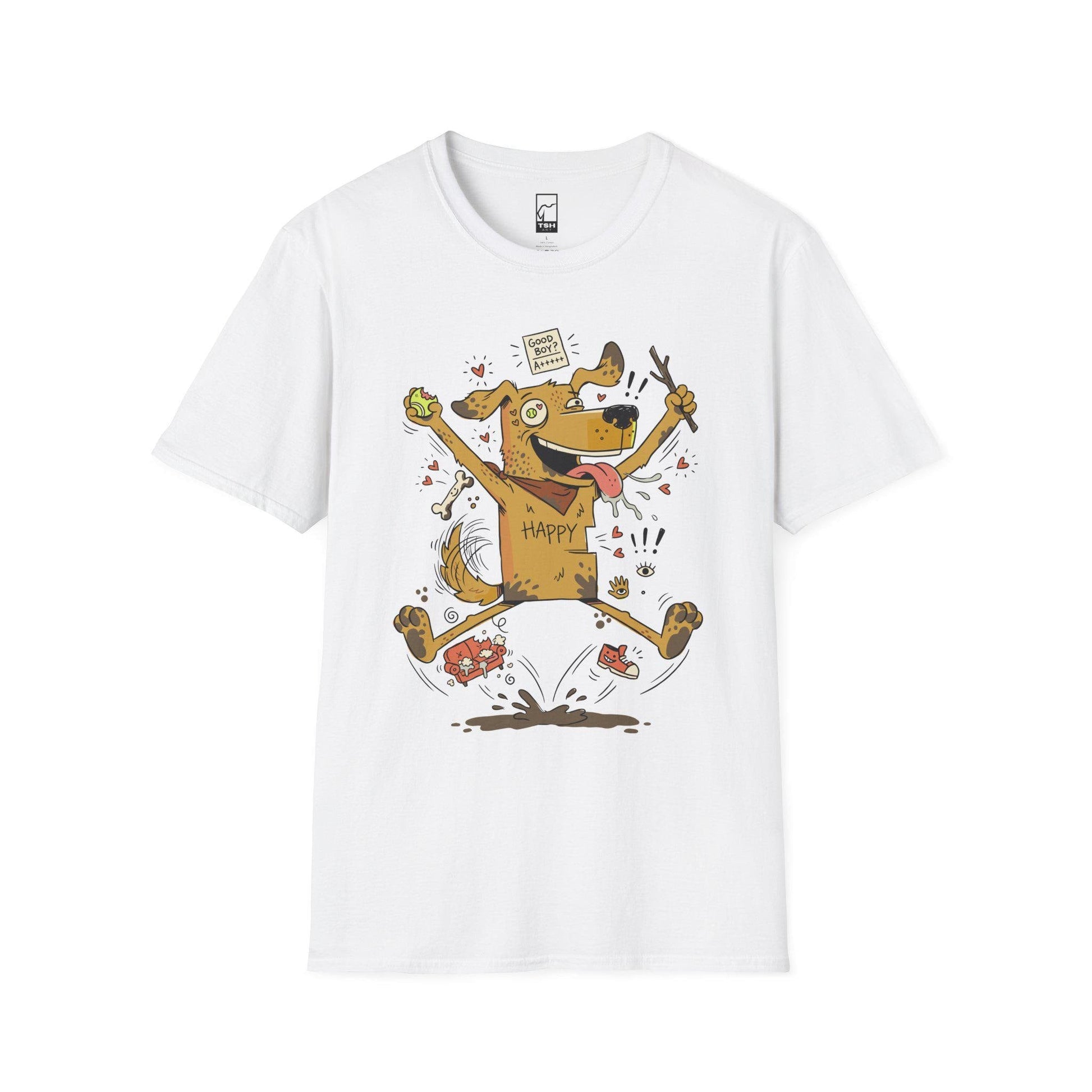 Funny Dog Mom Shirt | Good Boy Puppy Tee | Excited Zoomies Graphic Tee | Dog Dad Lover T Shirt | Cute Happy Dog Tee | Unisex Gift