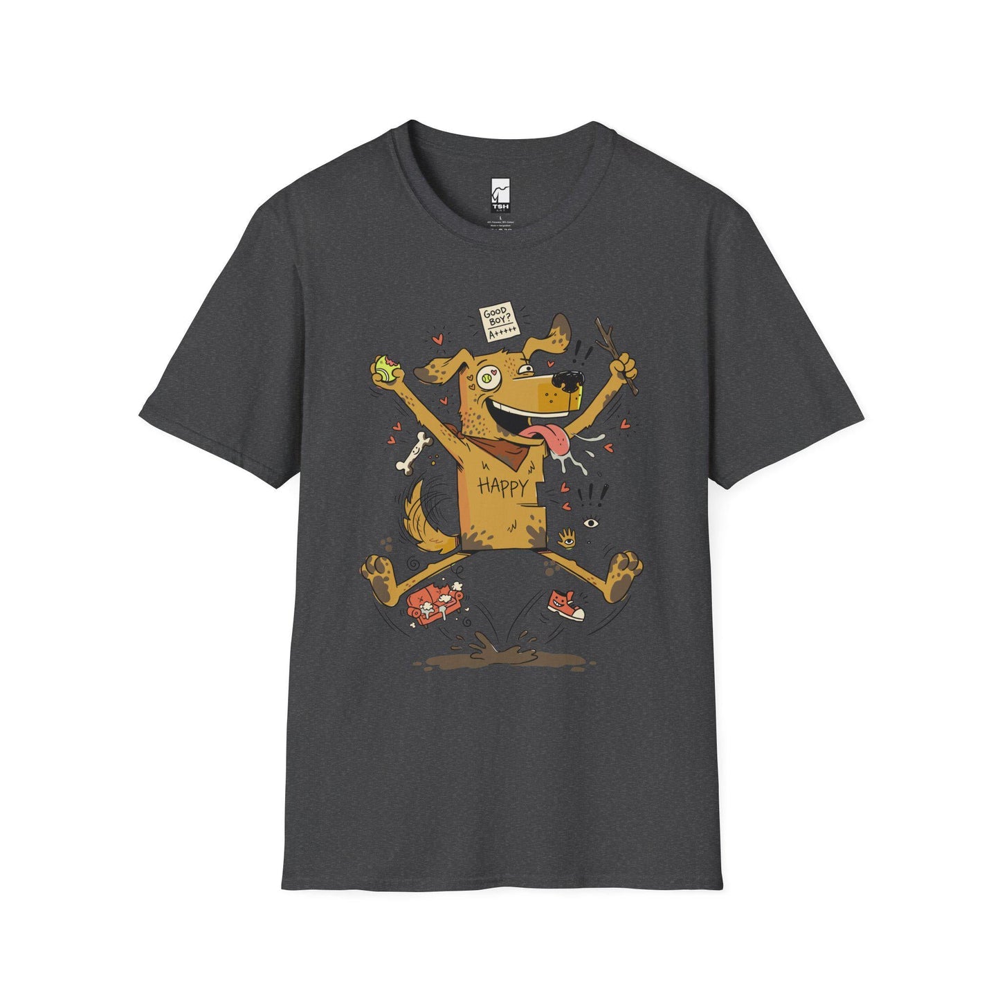 Funny Dog Mom Shirt | Good Boy Puppy Tee | Excited Zoomies Graphic Tee | Dog Dad Lover T Shirt | Cute Happy Dog Tee | Unisex Gift