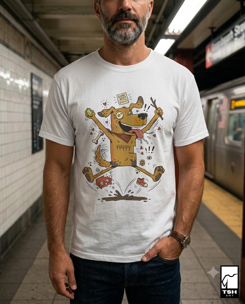 Funny Dog Mom Shirt | Good Boy Puppy Tee | Excited Zoomies Graphic Tee | Dog Dad Lover T Shirt | Cute Happy Dog Tee | Unisex Gift