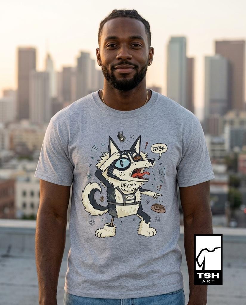 Husky Shirt | Dramatic Dog Tee | Talking Husky T Shirt | Screaming Siberian Graphic Tee | Husky Mom Shirt | Dog Lover Gift