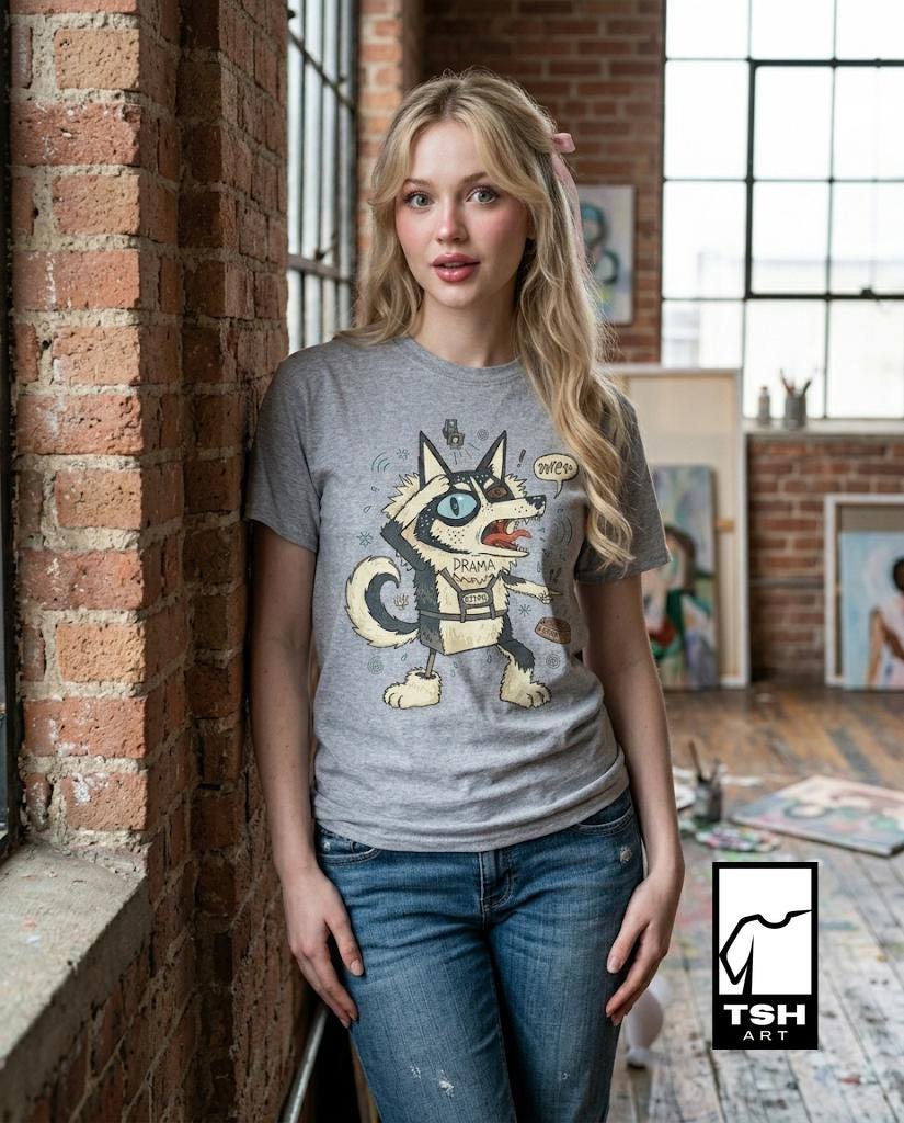 Husky Shirt | Dramatic Dog Tee | Talking Husky T Shirt | Screaming Siberian Graphic Tee | Husky Mom Shirt | Dog Lover Gift