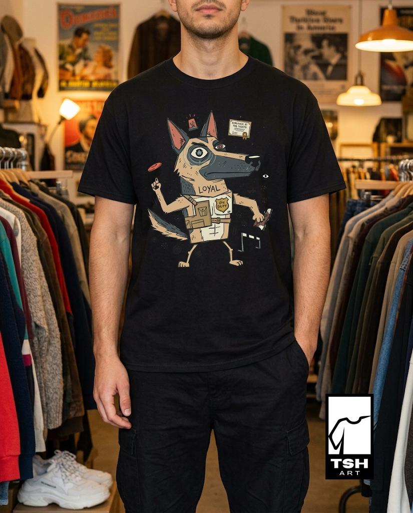 German Shepherd Tee | Funny K9 Shirt | Loyal Dog T Shirt | Police Dog Graphic Tee | Dog Dad Shirt | Dog Lover Gift