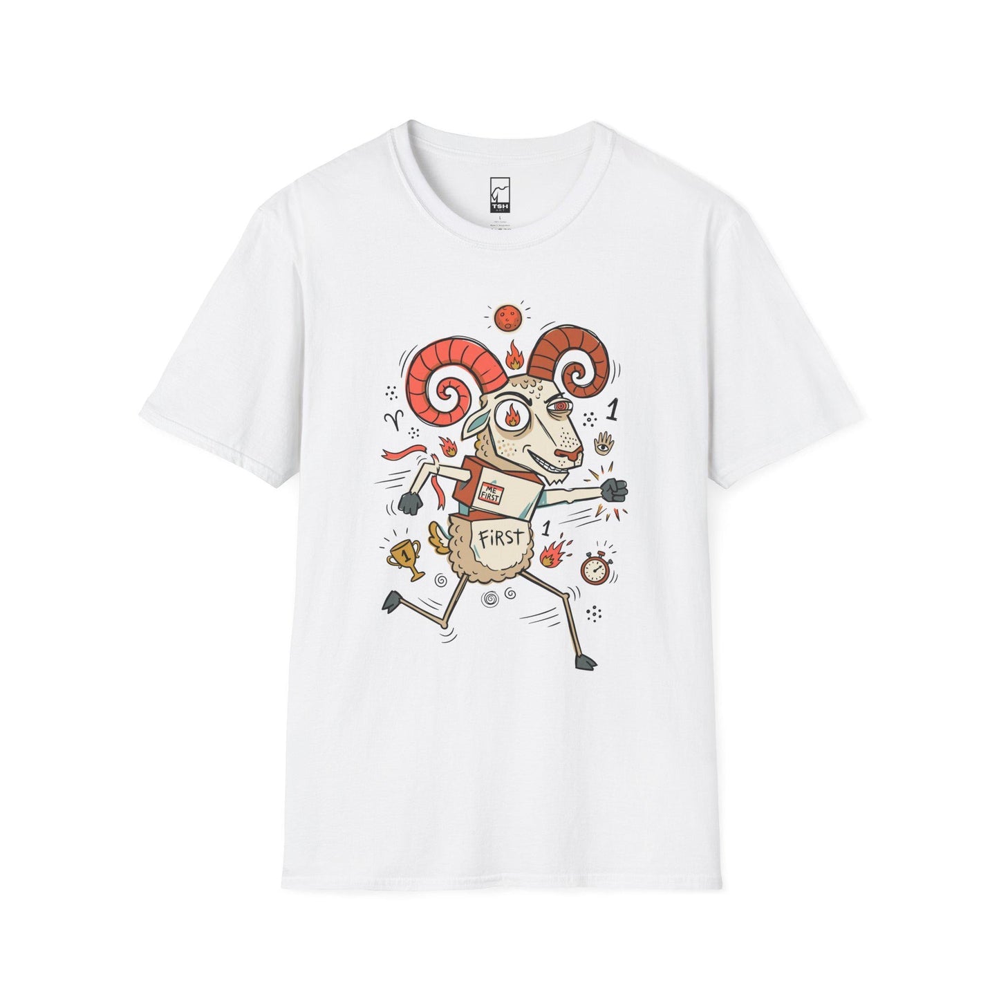 Aries Zodiac Shirt | Ram Astrology Tee | Bold Zodiac T Shirt | Star Sign Graphic Tee | Fire Sign Shirt | Zodiac Birthday Gift