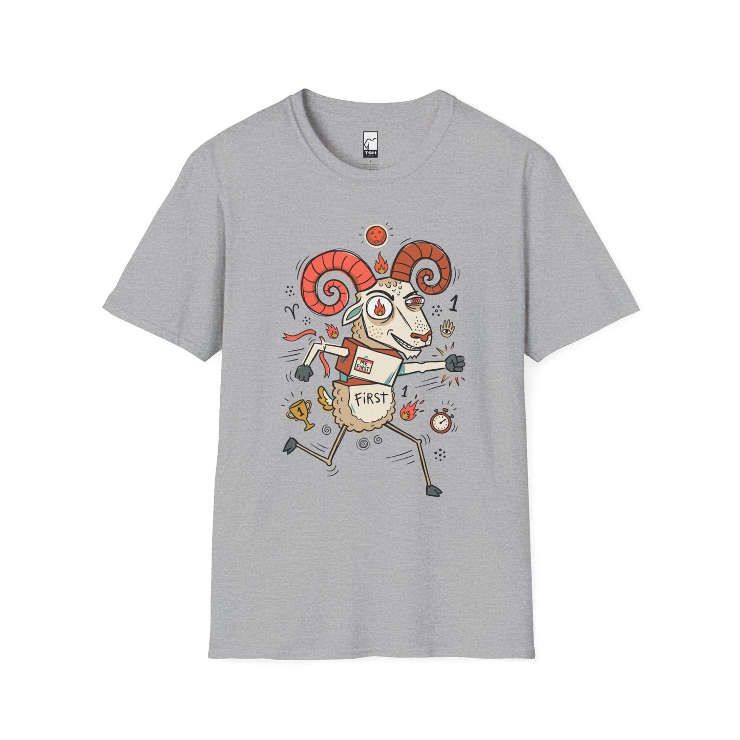 Aries Zodiac Shirt | Ram Astrology Tee | Bold Zodiac T Shirt | Star Sign Graphic Tee | Fire Sign Shirt | Zodiac Birthday Gift