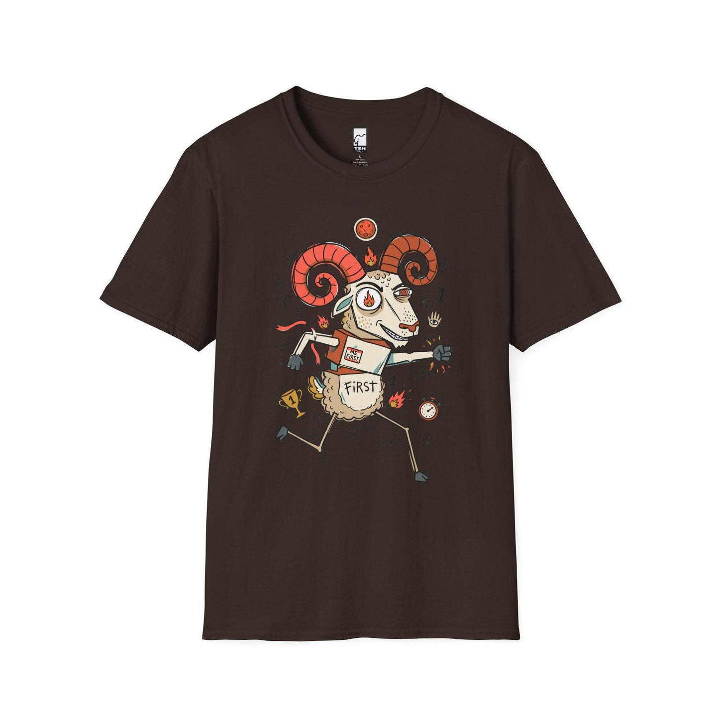 Aries Zodiac Shirt | Ram Astrology Tee | Bold Zodiac T Shirt | Star Sign Graphic Tee | Fire Sign Shirt | Zodiac Birthday Gift