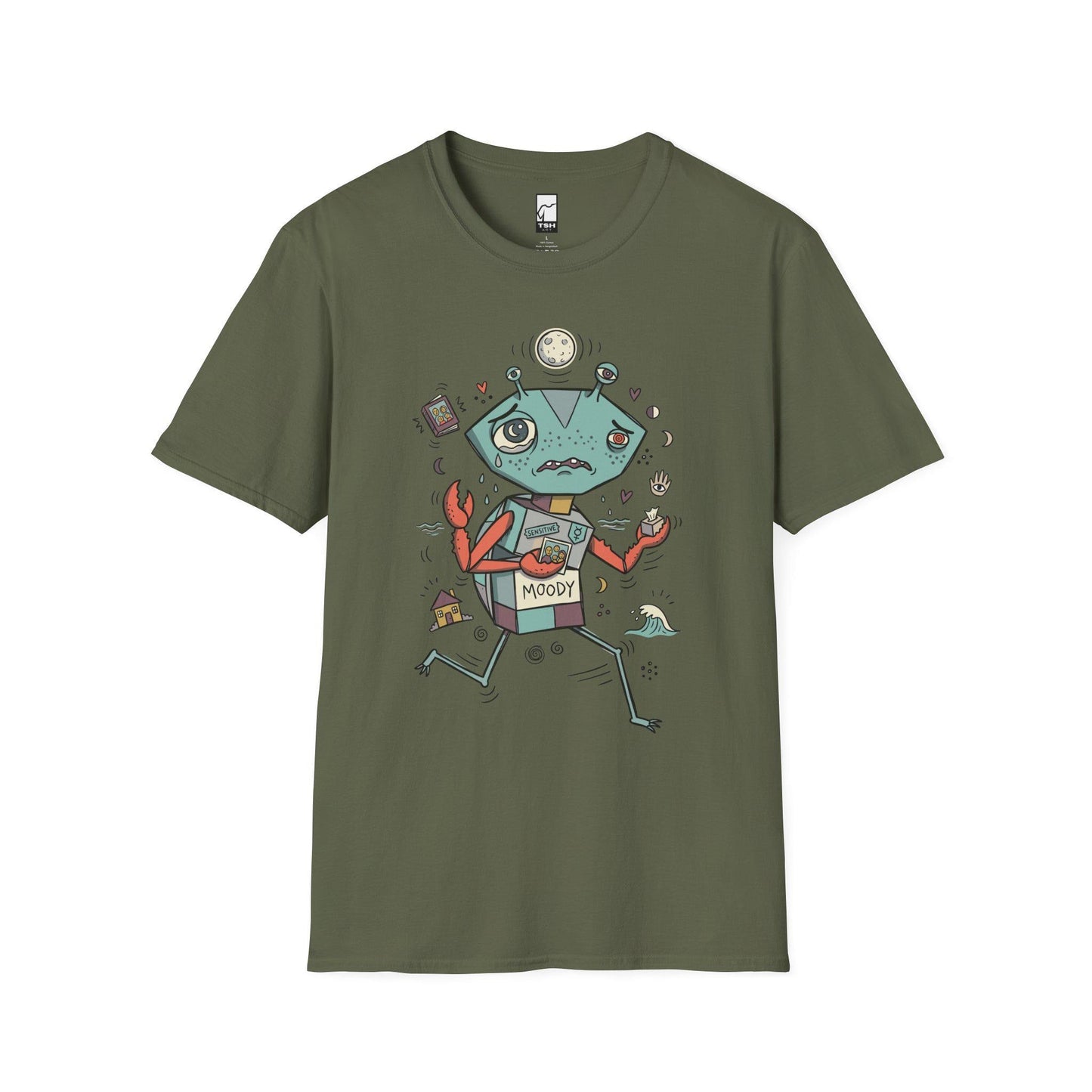 Cancer Zodiac Shirt | Crab Astrology Tee | Moody Zodiac T Shirt | Star Sign Graphic Tee | Water Sign Shirt | Zodiac Birthday Gift