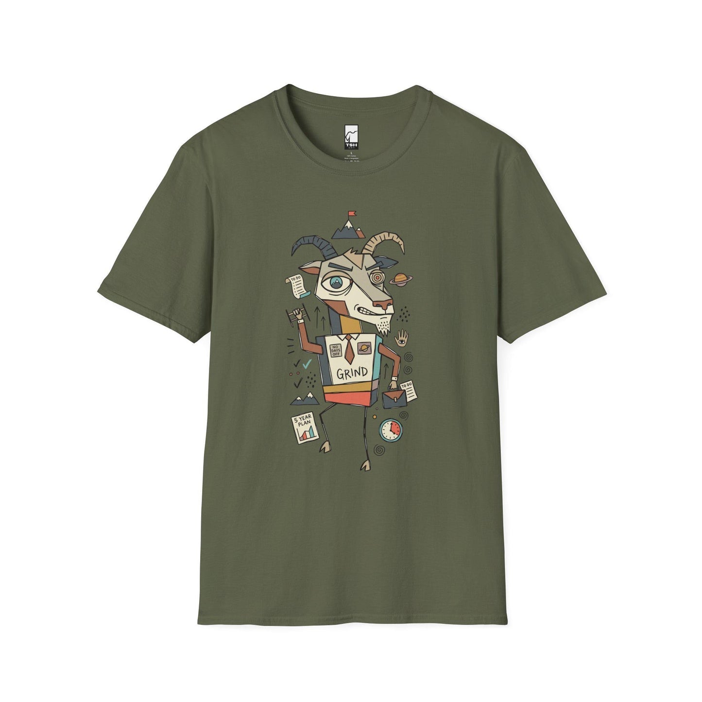Capricorn Zodiac Shirt | Goat Astrology Tee | Hustle Zodiac T Shirt | Star Sign Graphic Tee | Earth Sign Shirt | Zodiac Birthday Gift