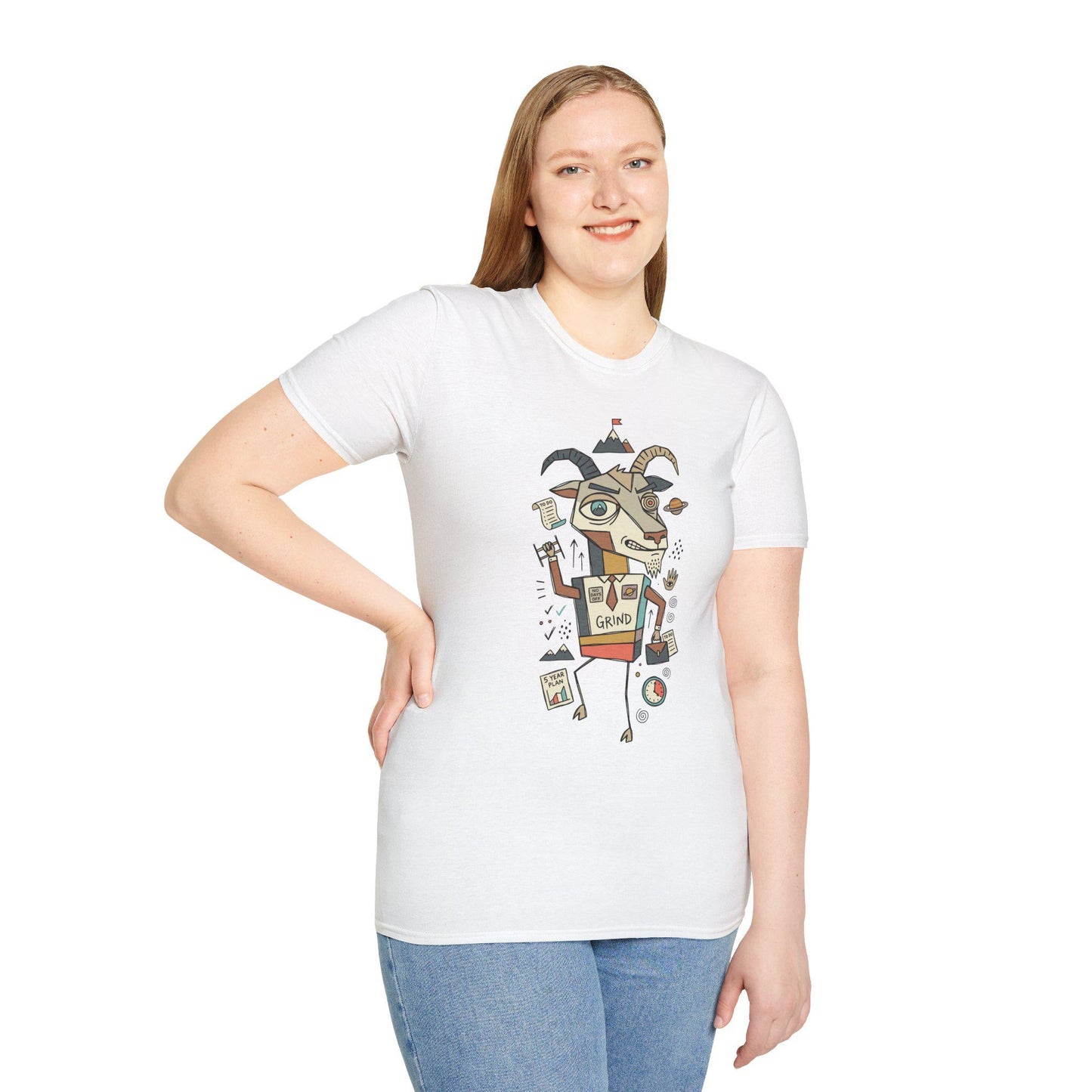 Capricorn Zodiac Shirt | Goat Astrology Tee | Hustle Zodiac T Shirt | Star Sign Graphic Tee | Earth Sign Shirt | Zodiac Birthday Gift