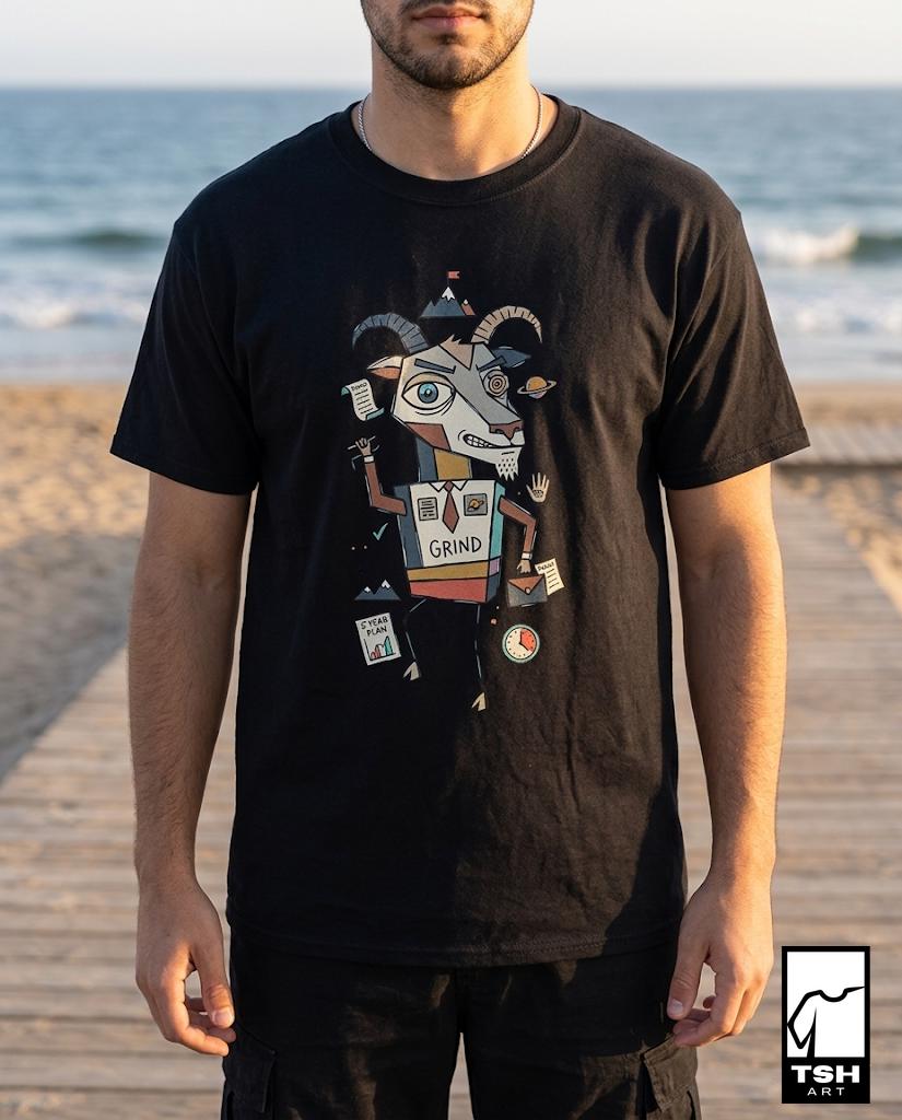 Capricorn Zodiac Shirt | Goat Astrology Tee | Hustle Zodiac T Shirt | Star Sign Graphic Tee | Earth Sign Shirt | Zodiac Birthday Gift