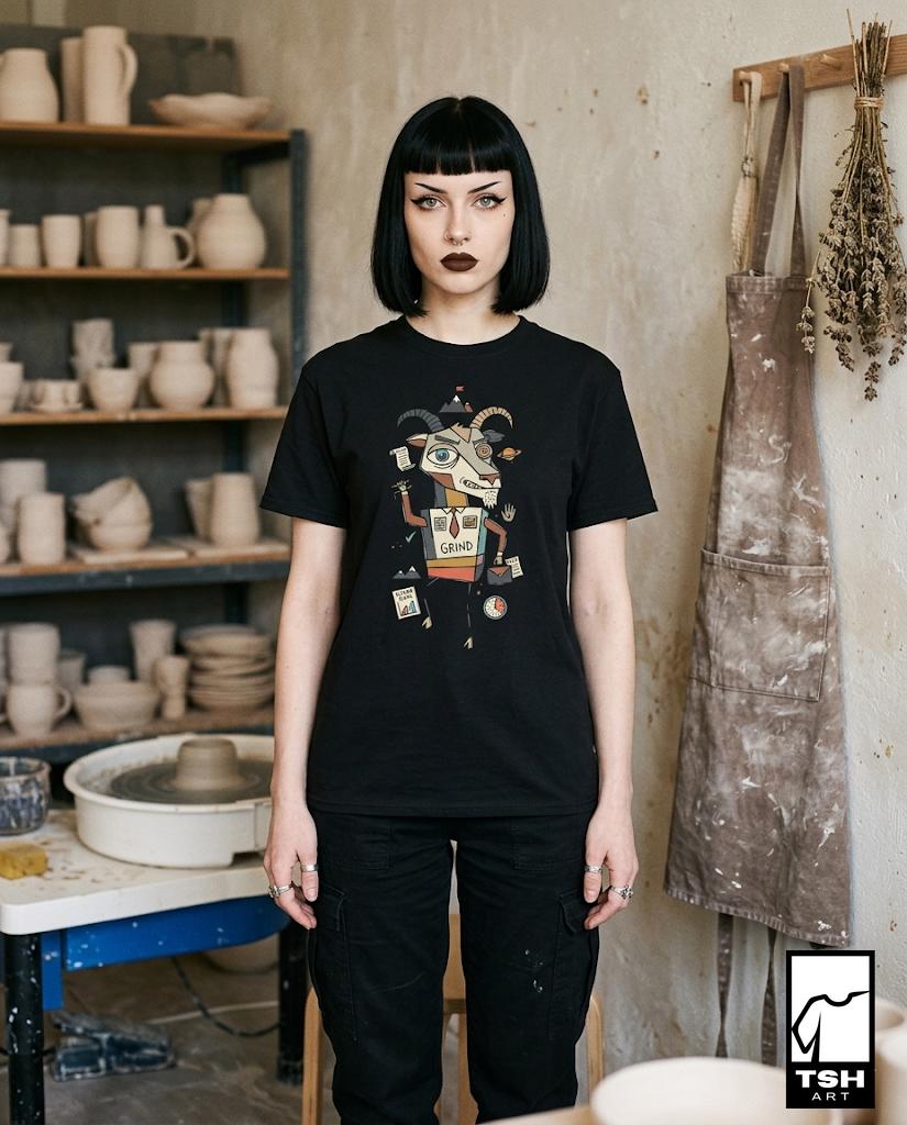 Capricorn Zodiac Shirt | Goat Astrology Tee | Hustle Zodiac T Shirt | Star Sign Graphic Tee | Earth Sign Shirt | Zodiac Birthday Gift