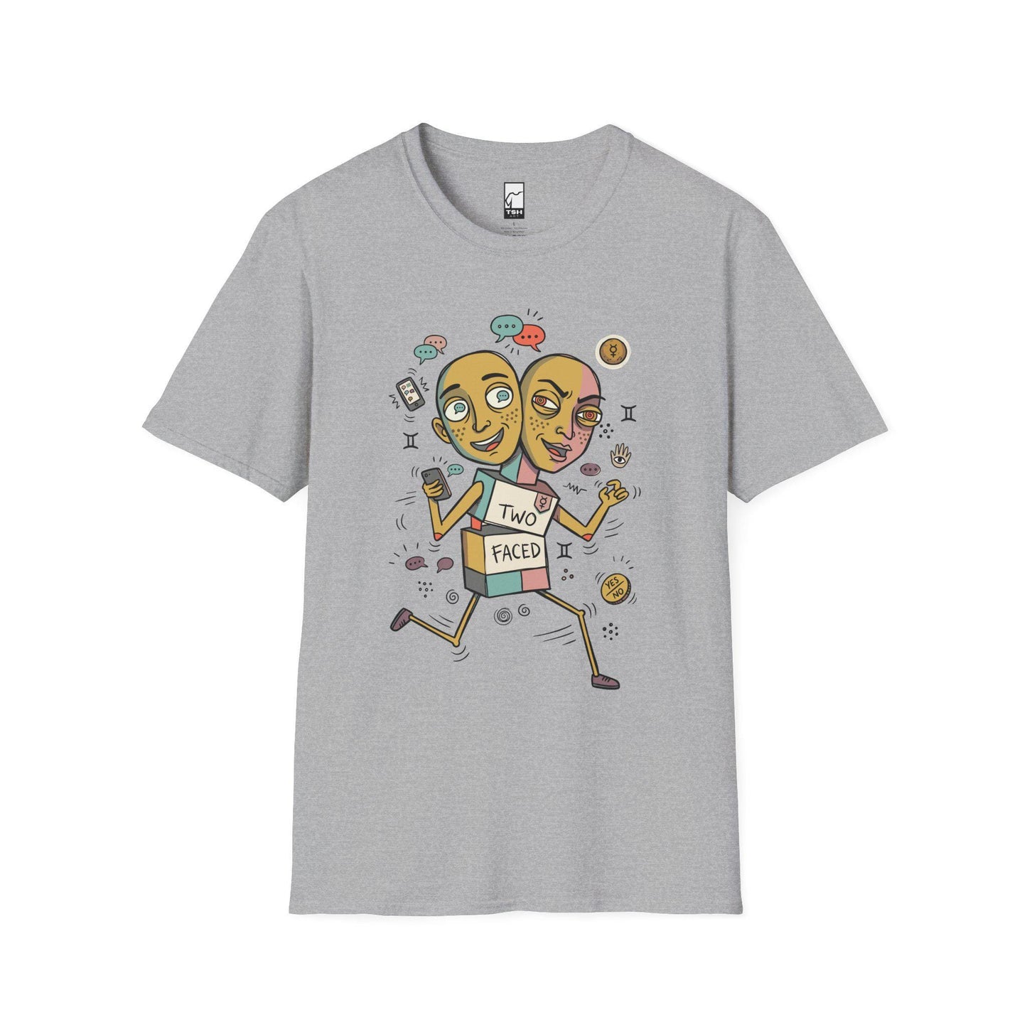 Gemini Zodiac Shirt | Twins Astrology Tee | Dual Zodiac T Shirt | Star Sign Graphic Tee | Air Sign Shirt | Zodiac Birthday Gift