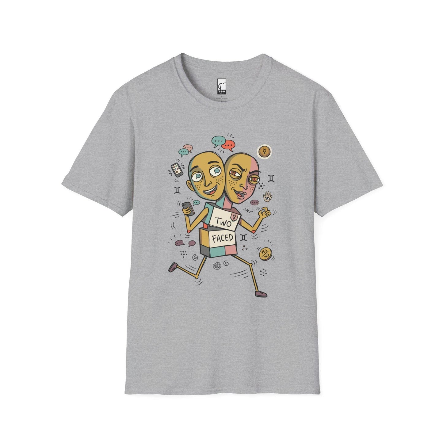 Gemini Zodiac Shirt | Twins Astrology Tee | Dual Zodiac T Shirt | Star Sign Graphic Tee | Air Sign Shirt | Zodiac Birthday Gift