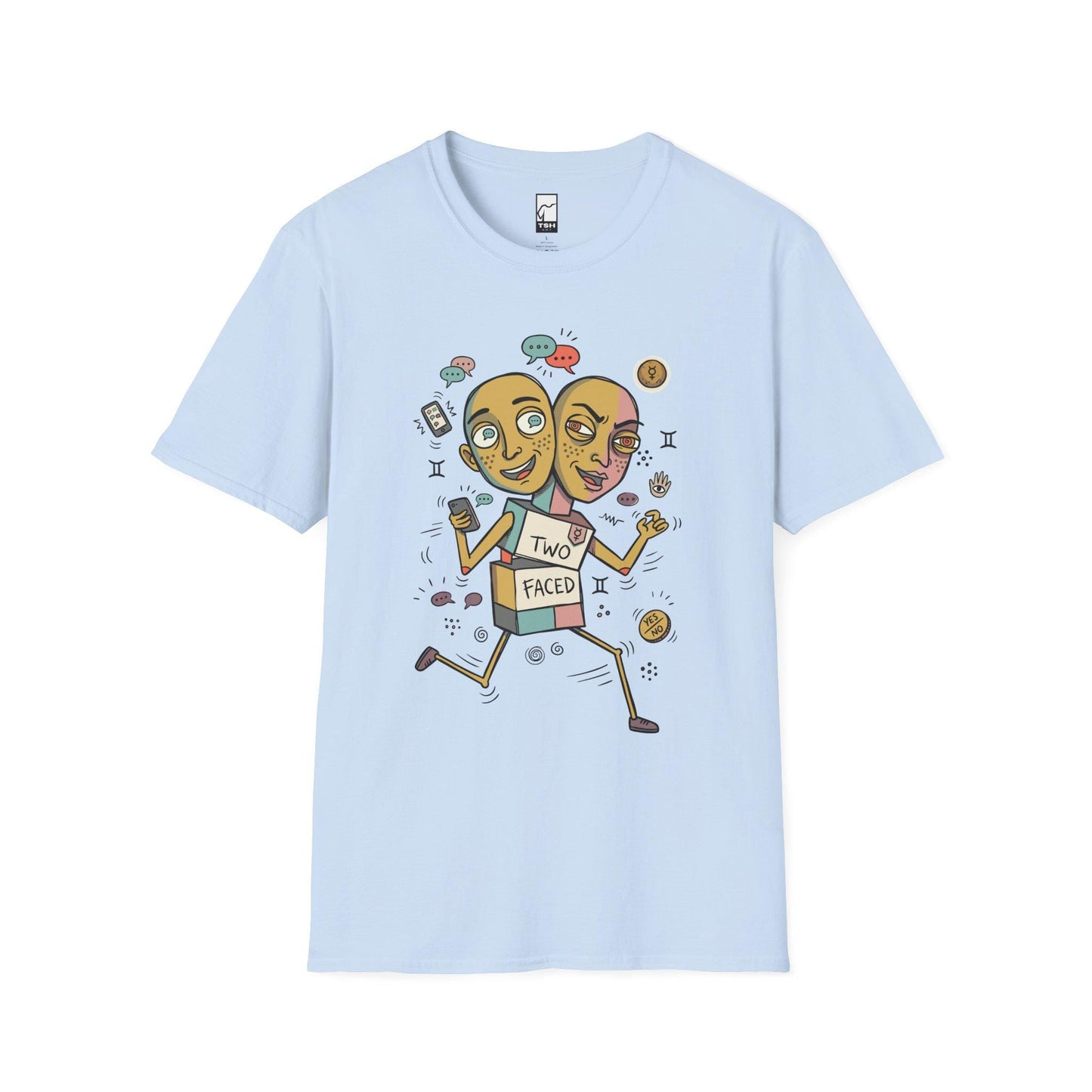Gemini Zodiac Shirt | Twins Astrology Tee | Dual Zodiac T Shirt | Star Sign Graphic Tee | Air Sign Shirt | Zodiac Birthday Gift