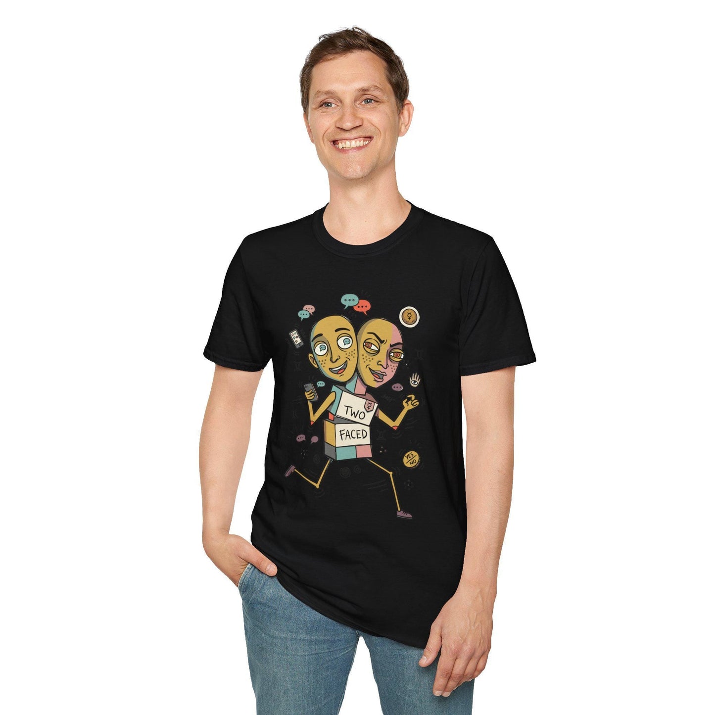 Gemini Zodiac Shirt | Twins Astrology Tee | Dual Zodiac T Shirt | Star Sign Graphic Tee | Air Sign Shirt | Zodiac Birthday Gift