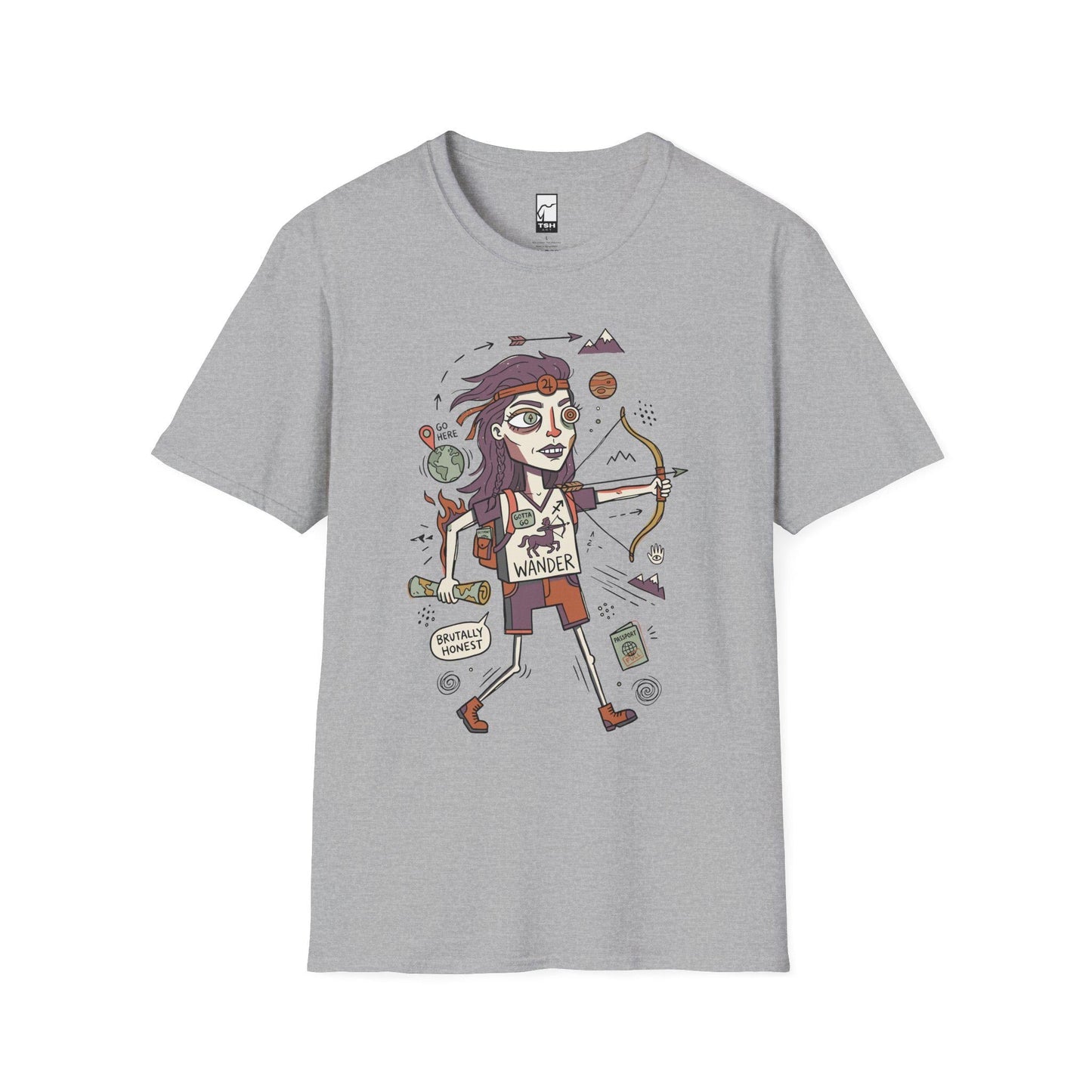 Sagittarius Zodiac Shirt | Archer Astrology Tee | Wanderlust Zodiac T Shirt | Star Sign Graphic Tee | Fire Sign Shirt | Zodiac Birthday Gift
