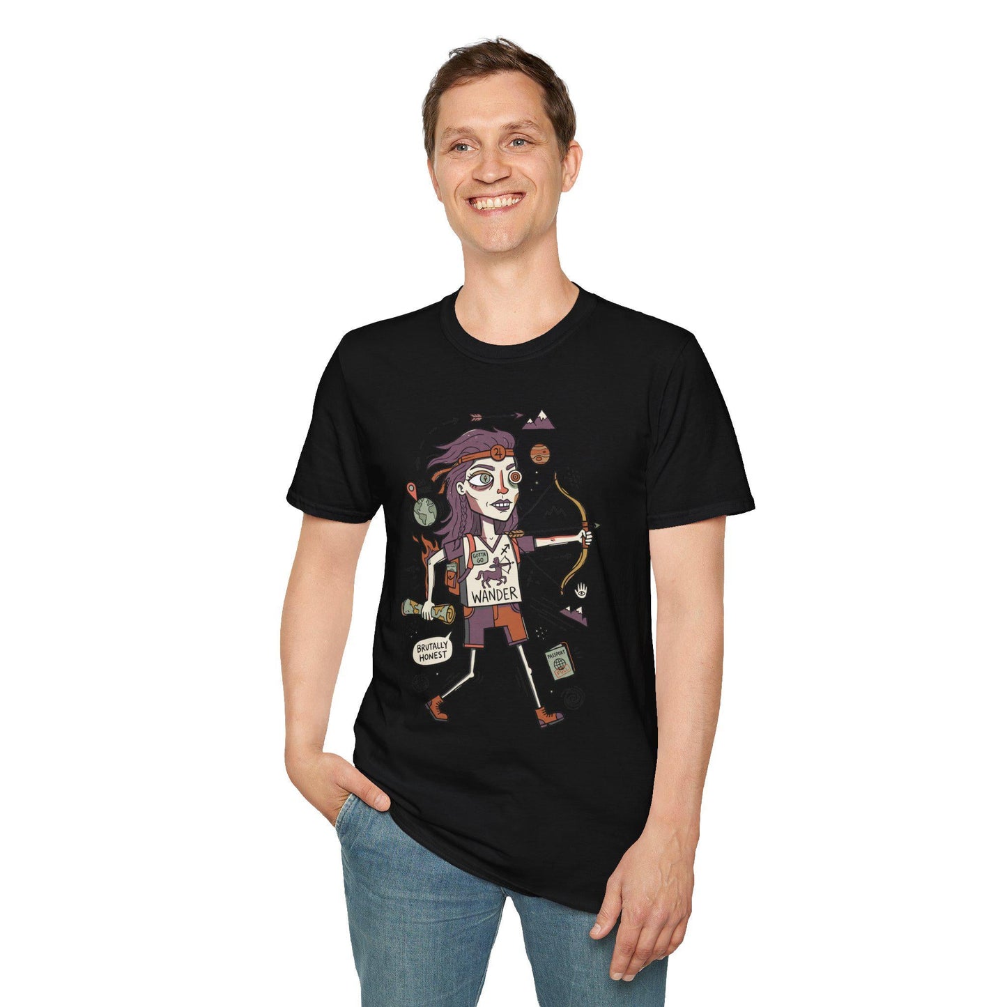 Sagittarius Zodiac Shirt | Archer Astrology Tee | Wanderlust Zodiac T Shirt | Star Sign Graphic Tee | Fire Sign Shirt | Zodiac Birthday Gift