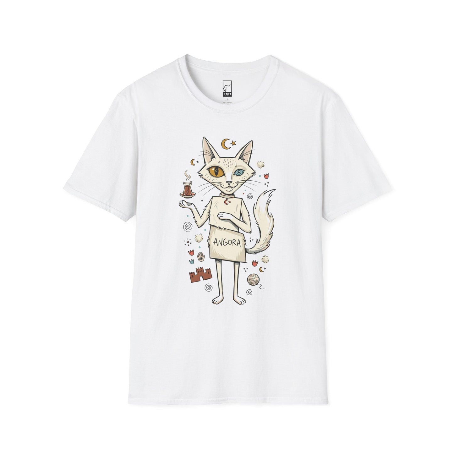 Turkish Angora Cat Tee | Ankara Cat Shirt | Funny White Cat T Shirt | Turkish Culture Graphic Tee | Fluffy Cat Shirt | Cat Lover Gift