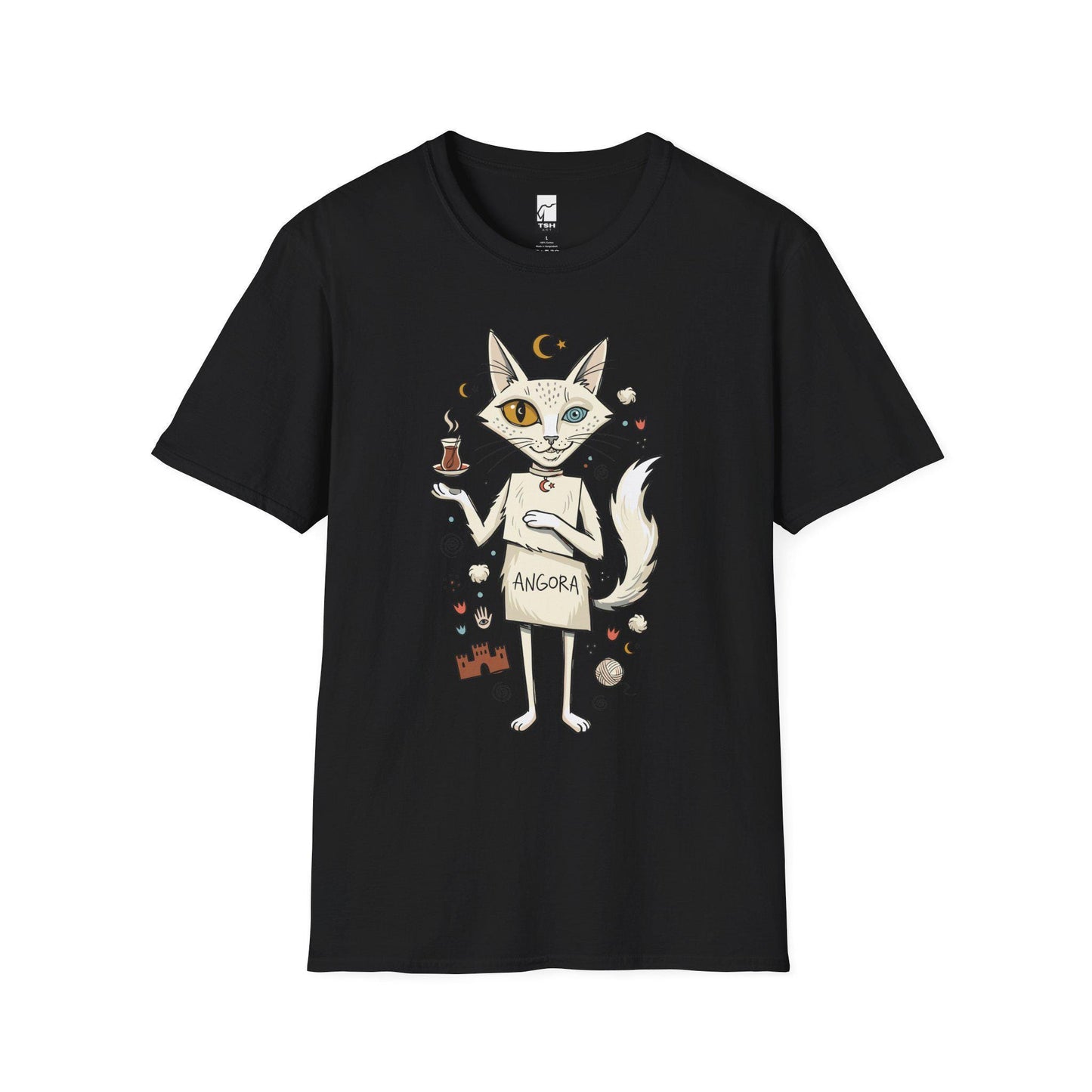 Turkish Angora Cat Tee | Ankara Cat Shirt | Funny White Cat T Shirt | Turkish Culture Graphic Tee | Fluffy Cat Shirt | Cat Lover Gift