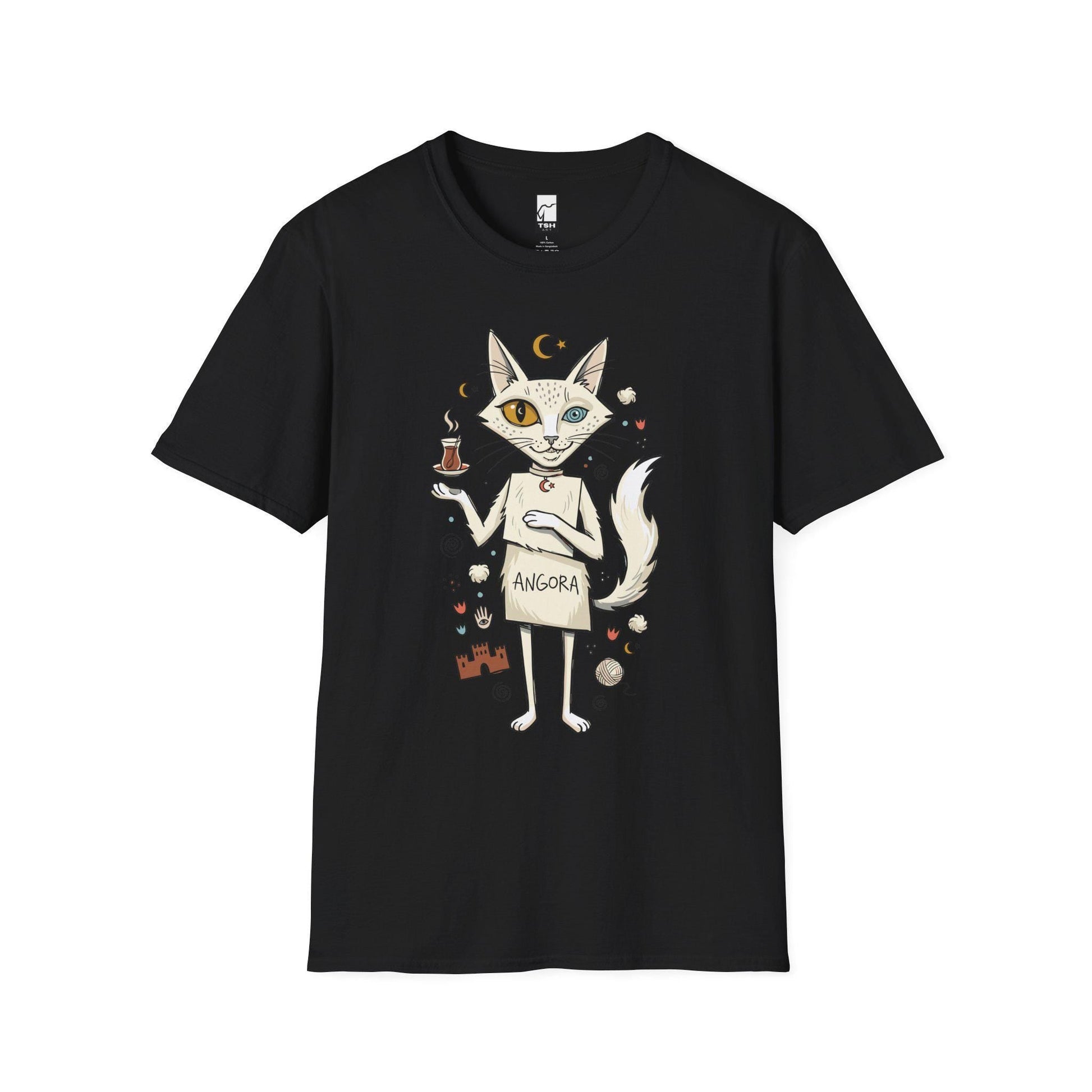 Turkish Angora Cat Tee | Ankara Cat Shirt | Funny White Cat T Shirt | Turkish Culture Graphic Tee | Fluffy Cat Shirt | Cat Lover Gift