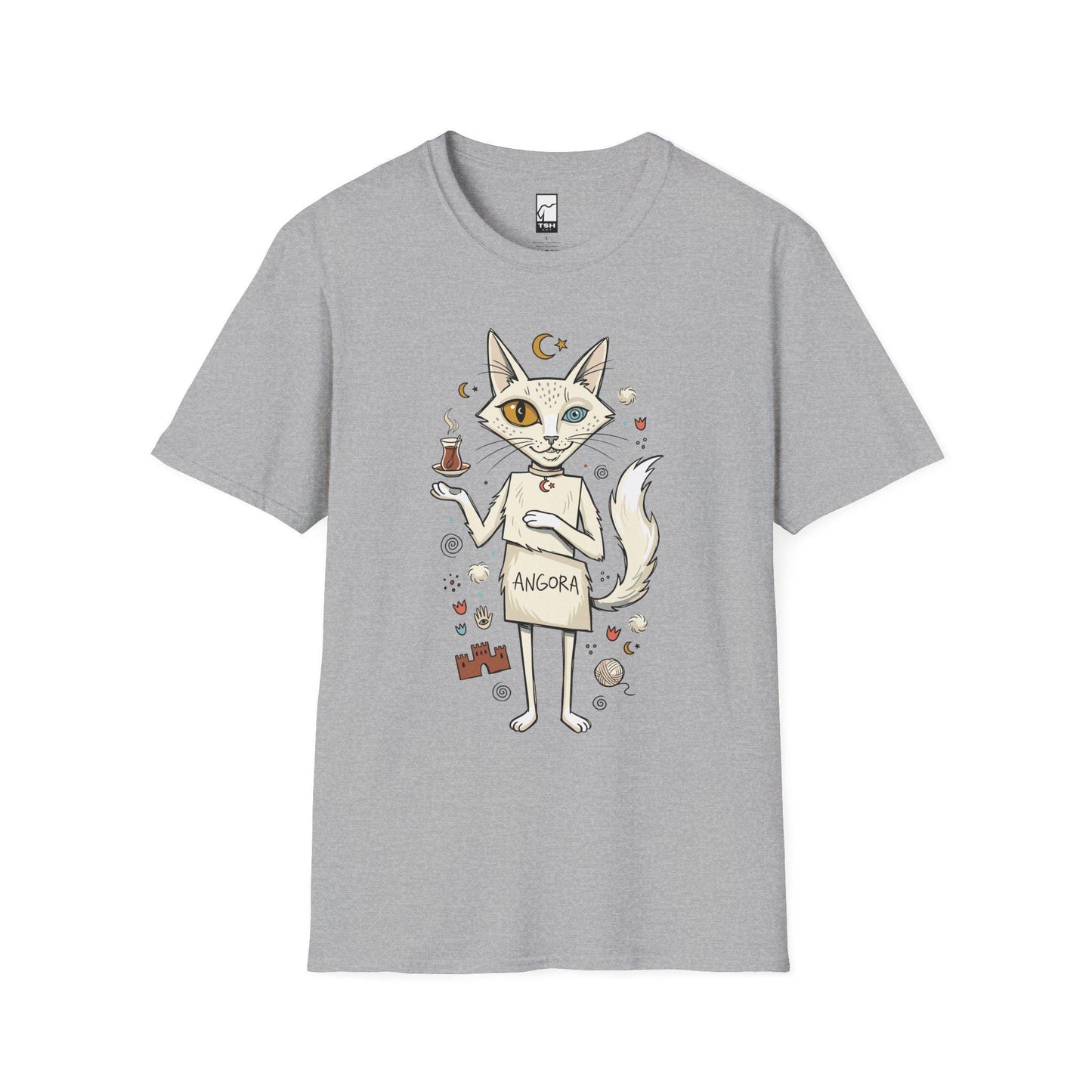 Turkish Angora Cat Tee | Ankara Cat Shirt | Funny White Cat T Shirt | Turkish Culture Graphic Tee | Fluffy Cat Shirt | Cat Lover Gift