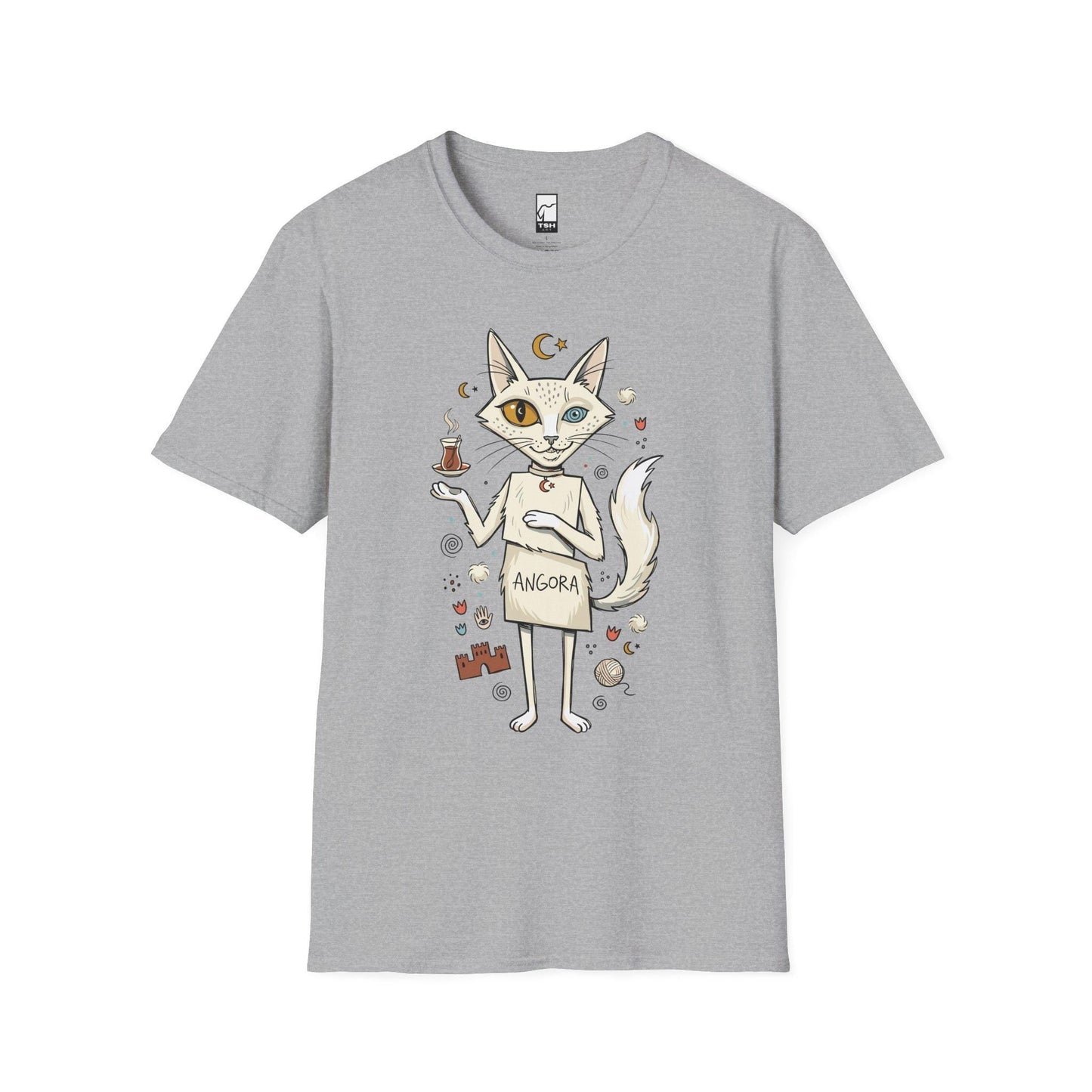 Turkish Angora Cat Tee | Ankara Cat Shirt | Funny White Cat T Shirt | Turkish Culture Graphic Tee | Fluffy Cat Shirt | Cat Lover Gift