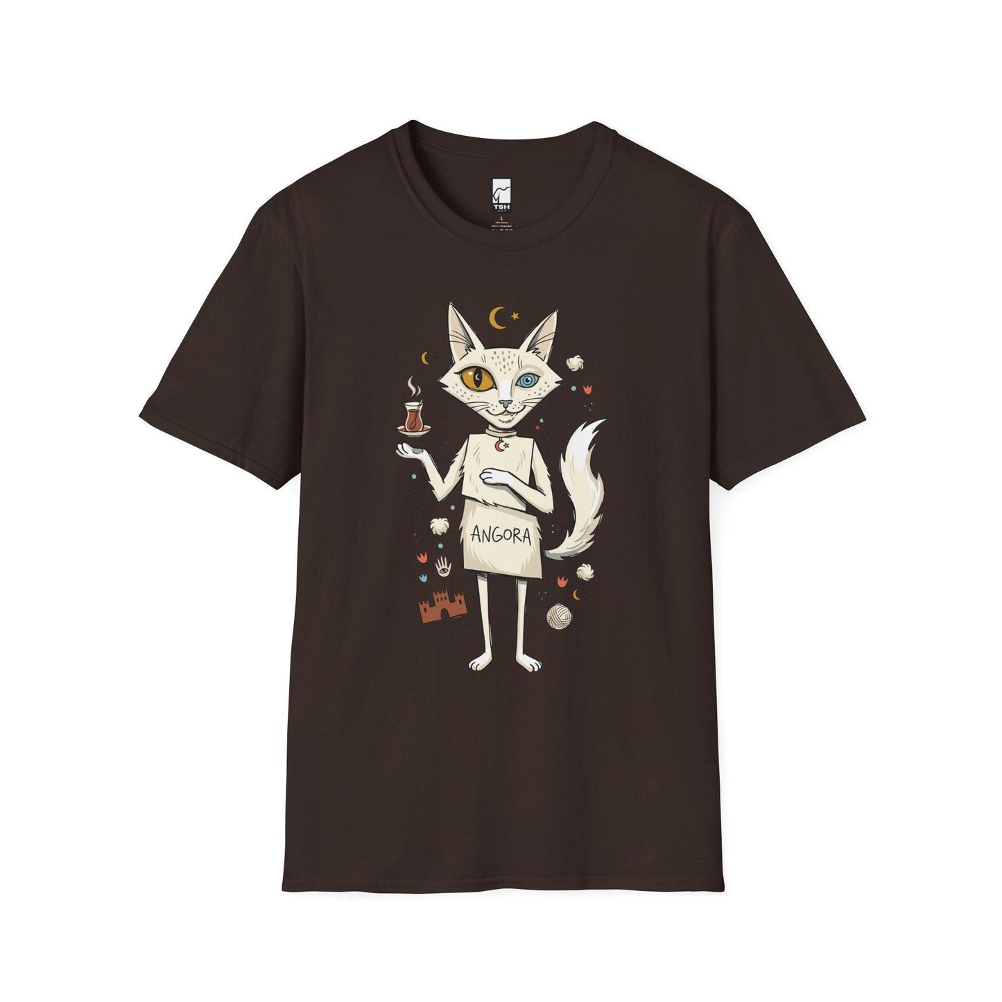 Turkish Angora Cat Tee | Ankara Cat Shirt | Funny White Cat T Shirt | Turkish Culture Graphic Tee | Fluffy Cat Shirt | Cat Lover Gift