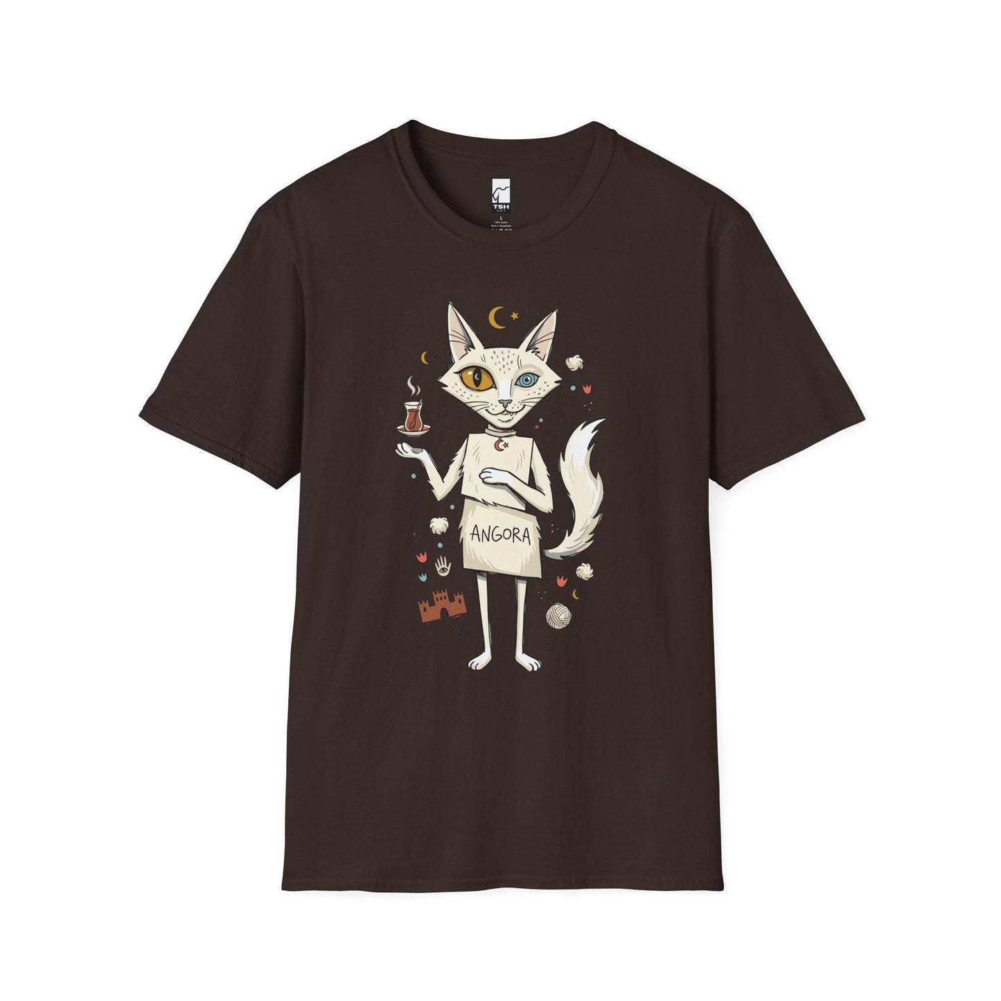 Turkish Angora Cat Tee | Ankara Cat Shirt | Funny White Cat T Shirt | Turkish Culture Graphic Tee | Fluffy Cat Shirt | Cat Lover Gift