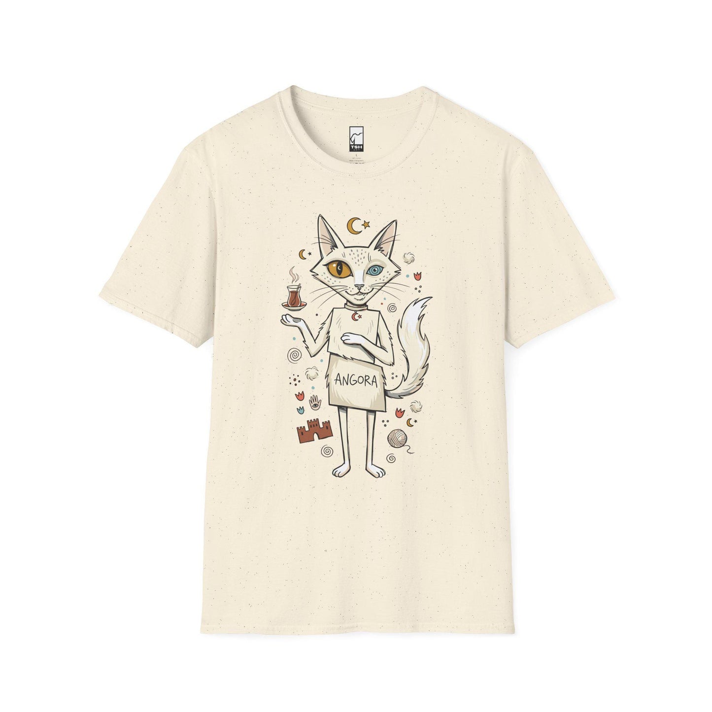 Turkish Angora Cat Tee | Ankara Cat Shirt | Funny White Cat T Shirt | Turkish Culture Graphic Tee | Fluffy Cat Shirt | Cat Lover Gift