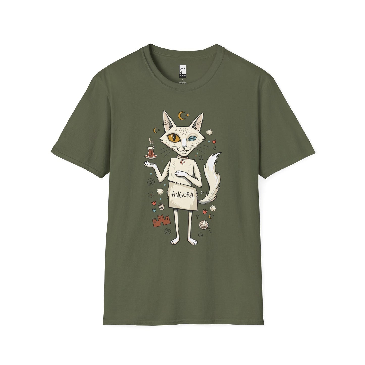 Turkish Angora Cat Tee | Ankara Cat Shirt | Funny White Cat T Shirt | Turkish Culture Graphic Tee | Fluffy Cat Shirt | Cat Lover Gift
