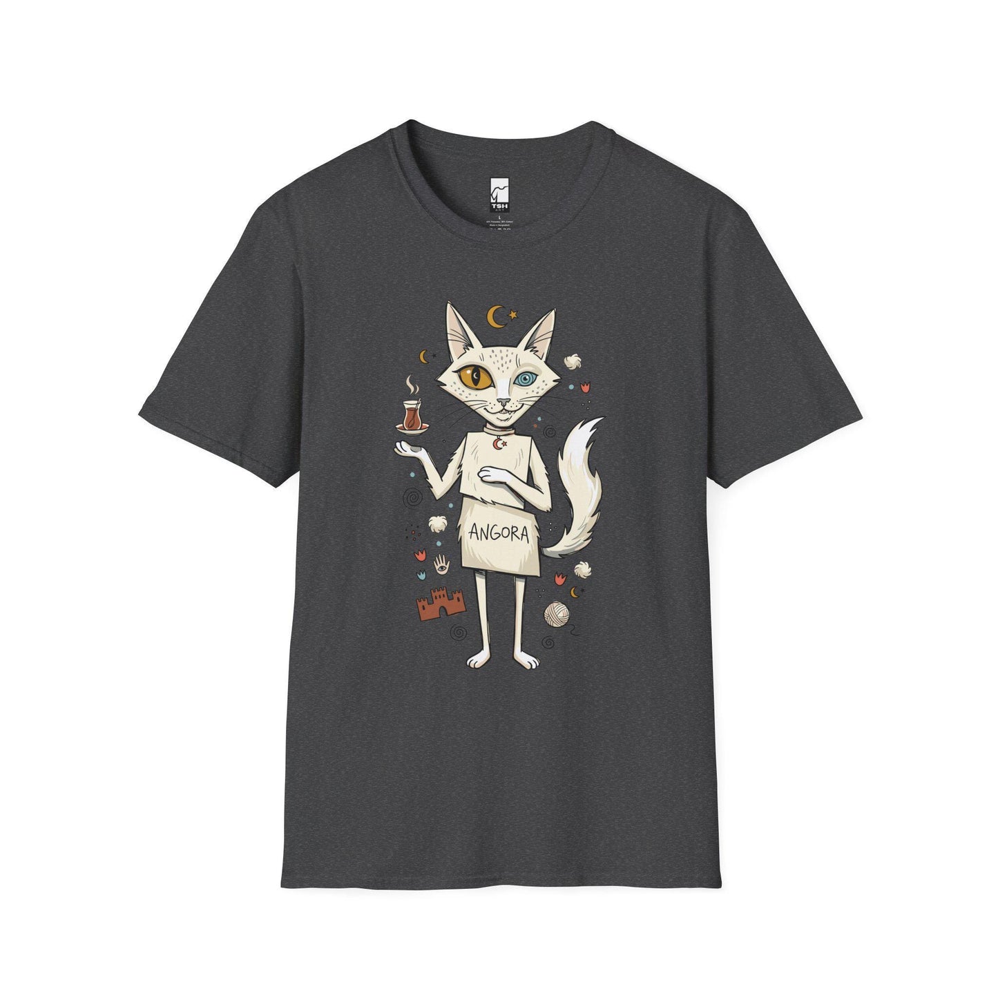 Turkish Angora Cat Tee | Ankara Cat Shirt | Funny White Cat T Shirt | Turkish Culture Graphic Tee | Fluffy Cat Shirt | Cat Lover Gift