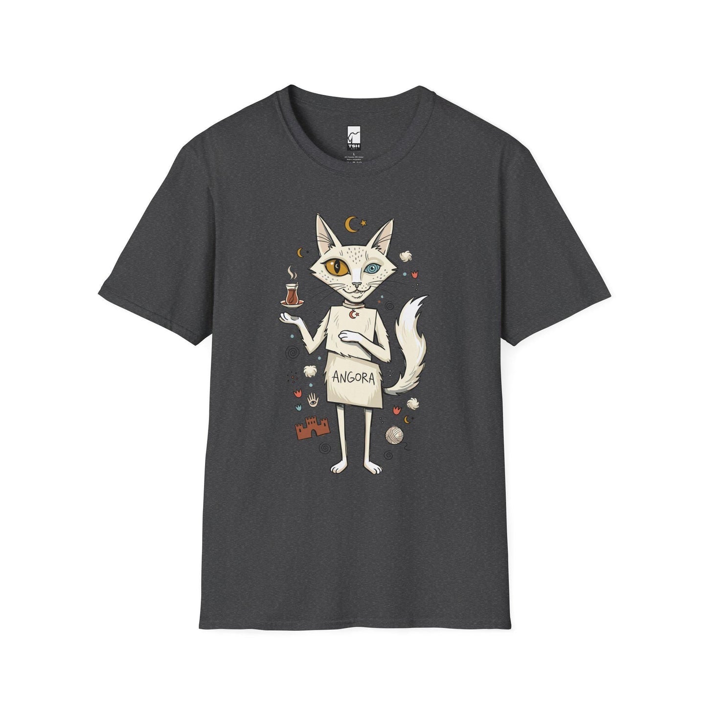 Turkish Angora Cat Tee | Ankara Cat Shirt | Funny White Cat T Shirt | Turkish Culture Graphic Tee | Fluffy Cat Shirt | Cat Lover Gift