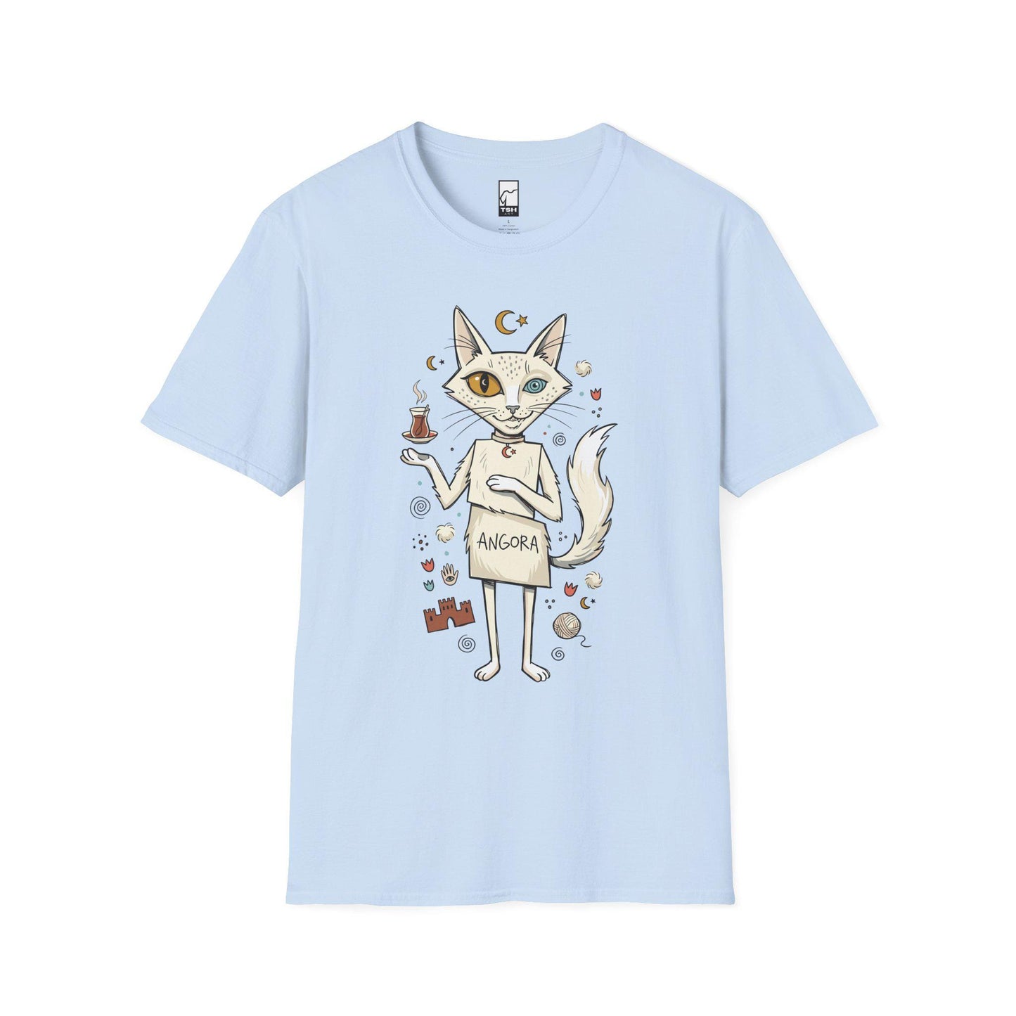 Turkish Angora Cat Tee | Ankara Cat Shirt | Funny White Cat T Shirt | Turkish Culture Graphic Tee | Fluffy Cat Shirt | Cat Lover Gift