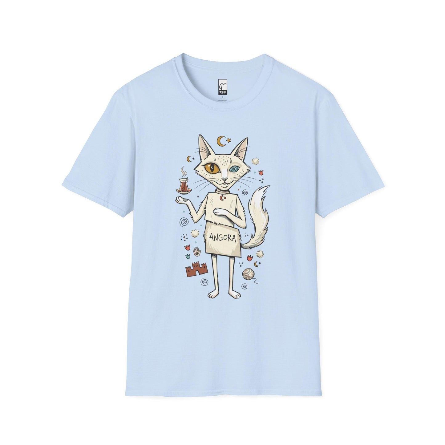 Turkish Angora Cat Tee | Ankara Cat Shirt | Funny White Cat T Shirt | Turkish Culture Graphic Tee | Fluffy Cat Shirt | Cat Lover Gift