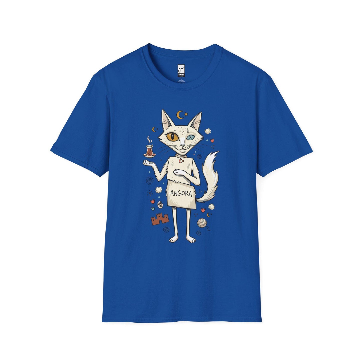 Turkish Angora Cat Tee | Ankara Cat Shirt | Funny White Cat T Shirt | Turkish Culture Graphic Tee | Fluffy Cat Shirt | Cat Lover Gift