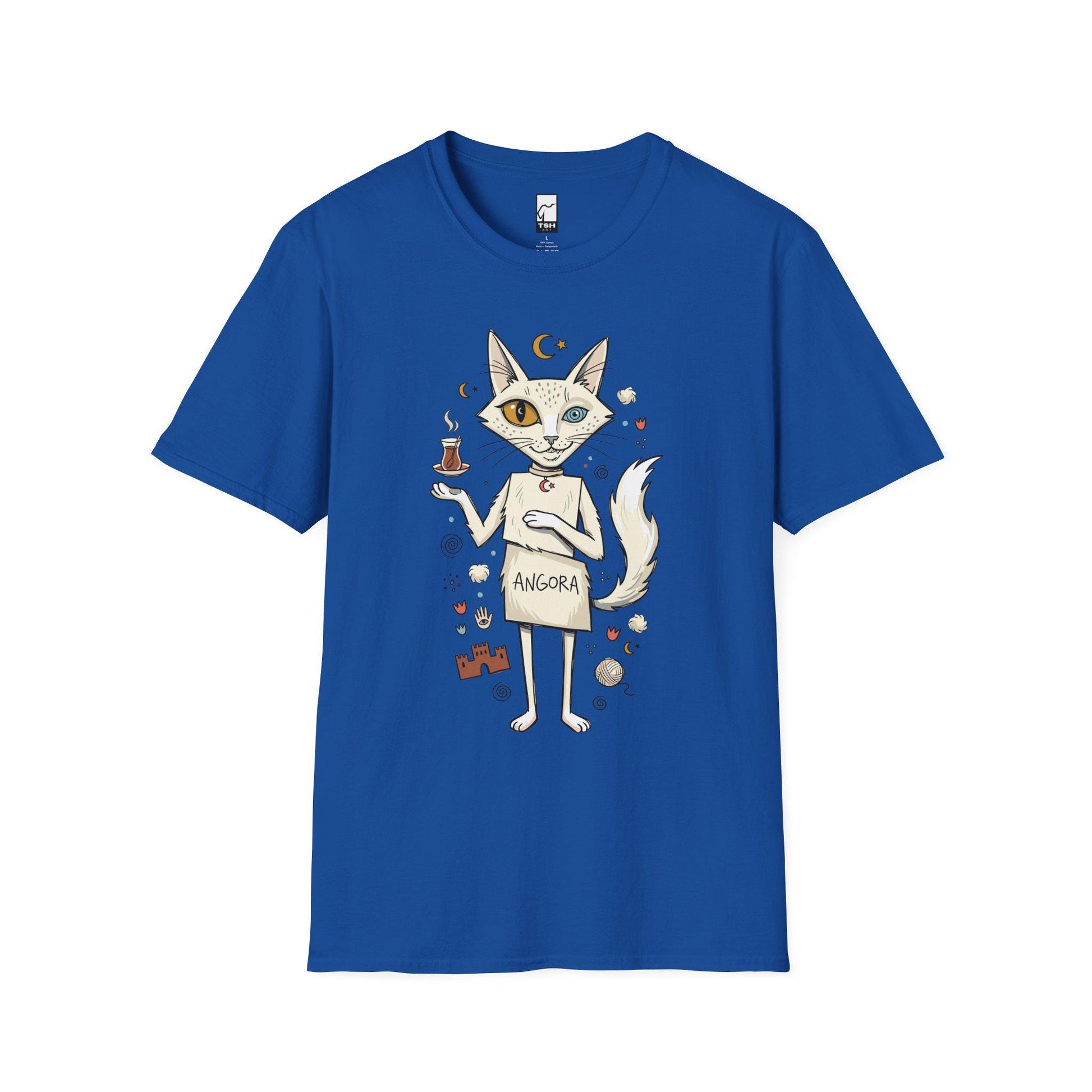 Turkish Angora Cat Tee | Ankara Cat Shirt | Funny White Cat T Shirt | Turkish Culture Graphic Tee | Fluffy Cat Shirt | Cat Lover Gift