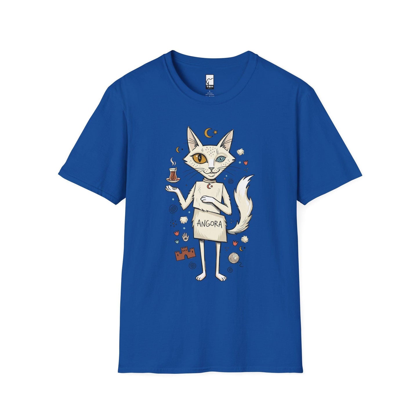 Turkish Angora Cat Tee | Ankara Cat Shirt | Funny White Cat T Shirt | Turkish Culture Graphic Tee | Fluffy Cat Shirt | Cat Lover Gift