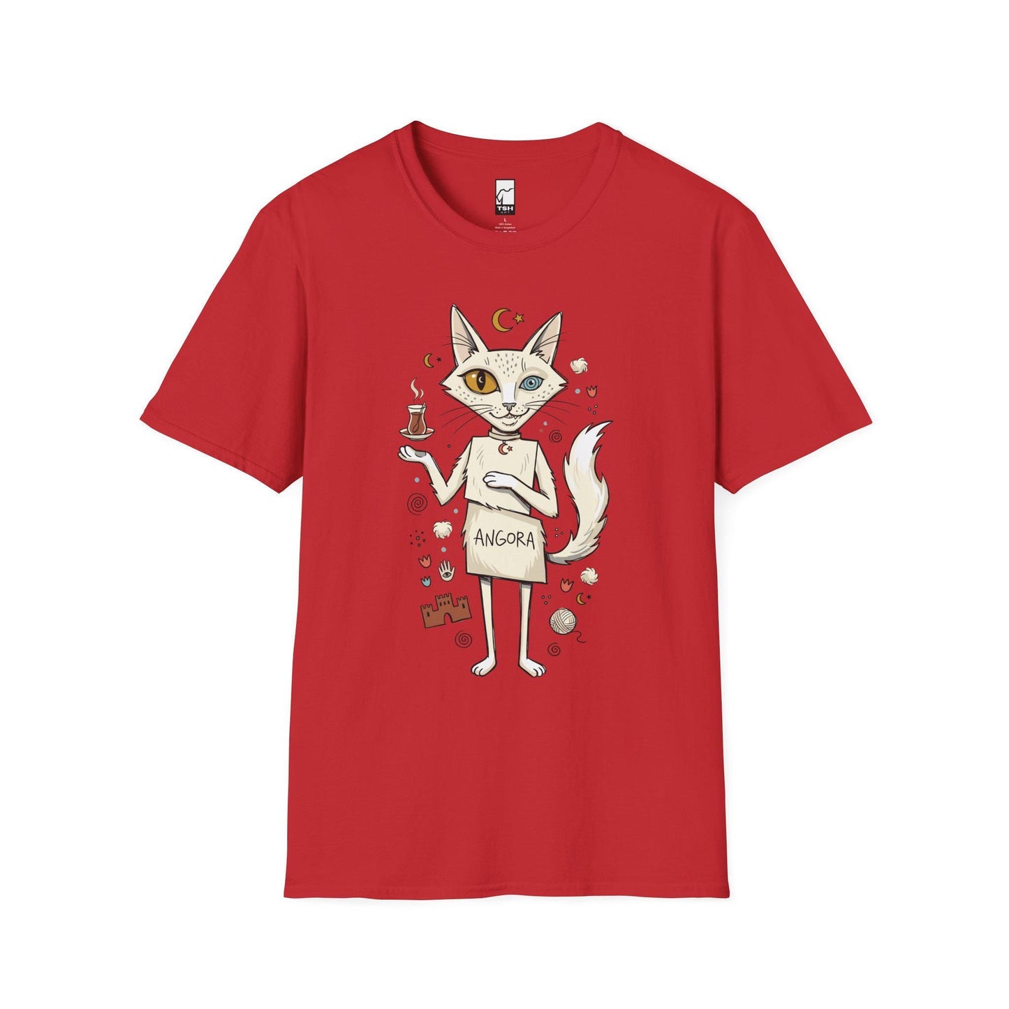 Turkish Angora Cat Tee | Ankara Cat Shirt | Funny White Cat T Shirt | Turkish Culture Graphic Tee | Fluffy Cat Shirt | Cat Lover Gift