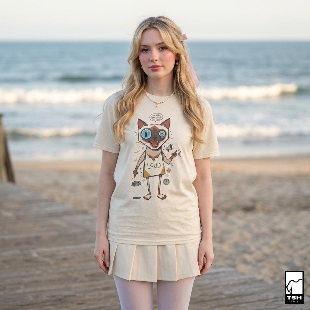 Loud Siamese Cat Shirt | Funny Talkative Cat Tee | Chatty Cat T Shirt | 3 AM Meow Graphic Tee | Vocal Kitty Shirt | Cat Lover Gift