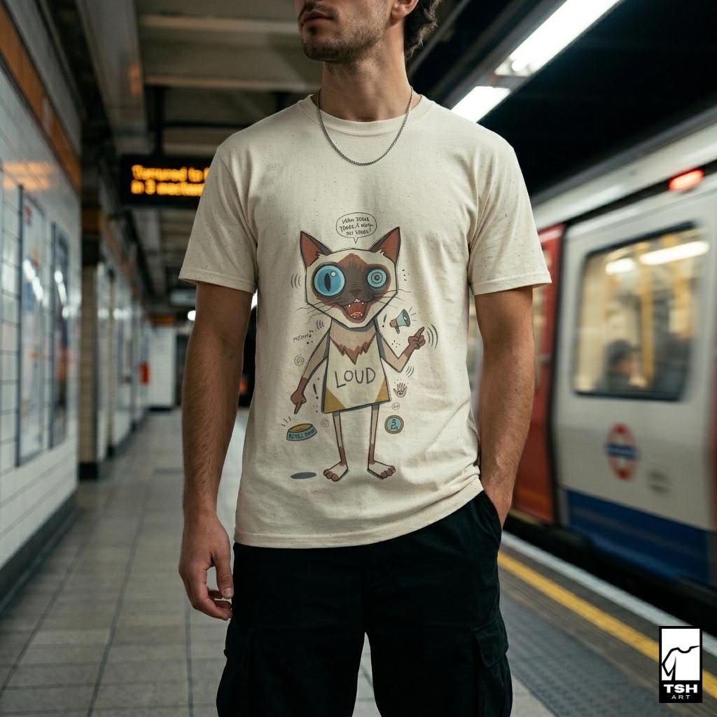Loud Siamese Cat Shirt | Funny Talkative Cat Tee | Chatty Cat T Shirt | 3 AM Meow Graphic Tee | Vocal Kitty Shirt | Cat Lover Gift