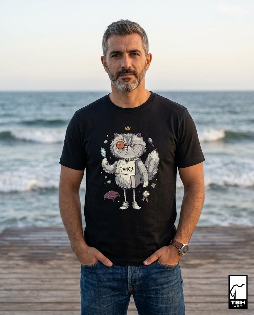 Persian Cat Shirt | Bougie Feline Tee | Fancy Cat T Shirt | Cat Royalty Graphic Tee | Fluffy Cat Shirt | Cat Lover Gift